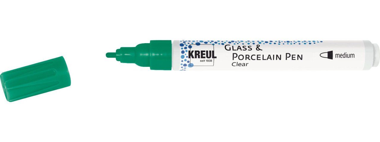 Marker Kreul Glass & Porcelain Pen Clear medium grün 2 -