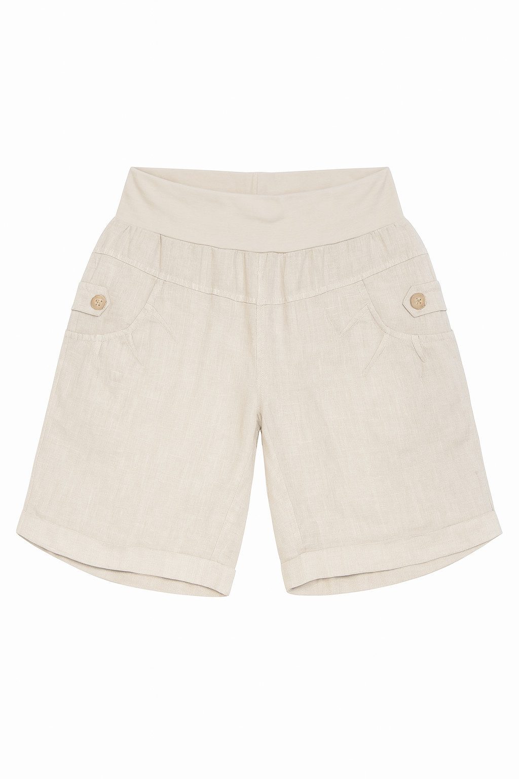Mississhop Leinenhose 100 % Leinen Leinenshorts Bermuda kurze Hose 276