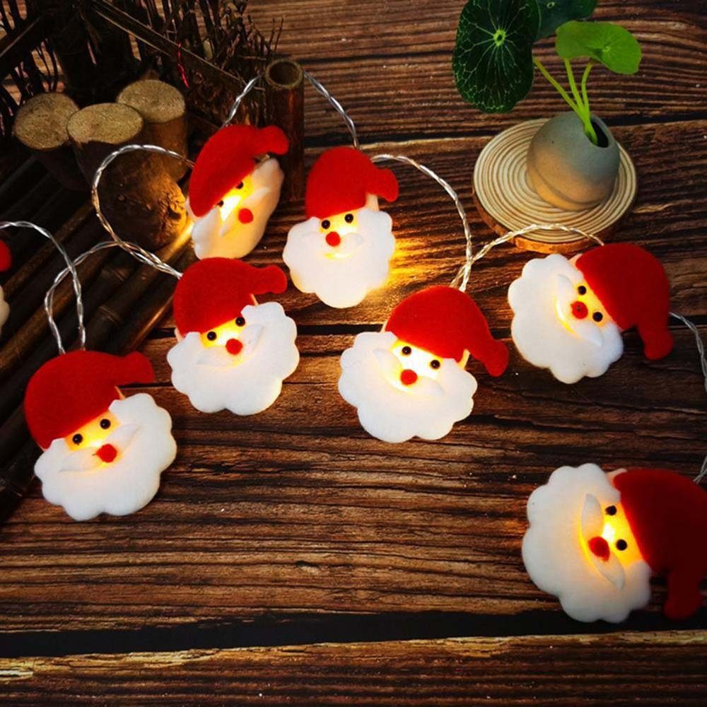 Deko Rosnek Kurzer LED-Lichterkette Batterie, Plüsch, Schneemann Weihnachtsbaum Rentier; Weihnachtsfeier, Weihnachtsmann 1.5/3M, für