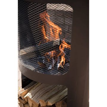 REDFIRE® Feuerstelle Feuerkorb Buffalo 44 x 90 cm Stahl Mattschwarz
