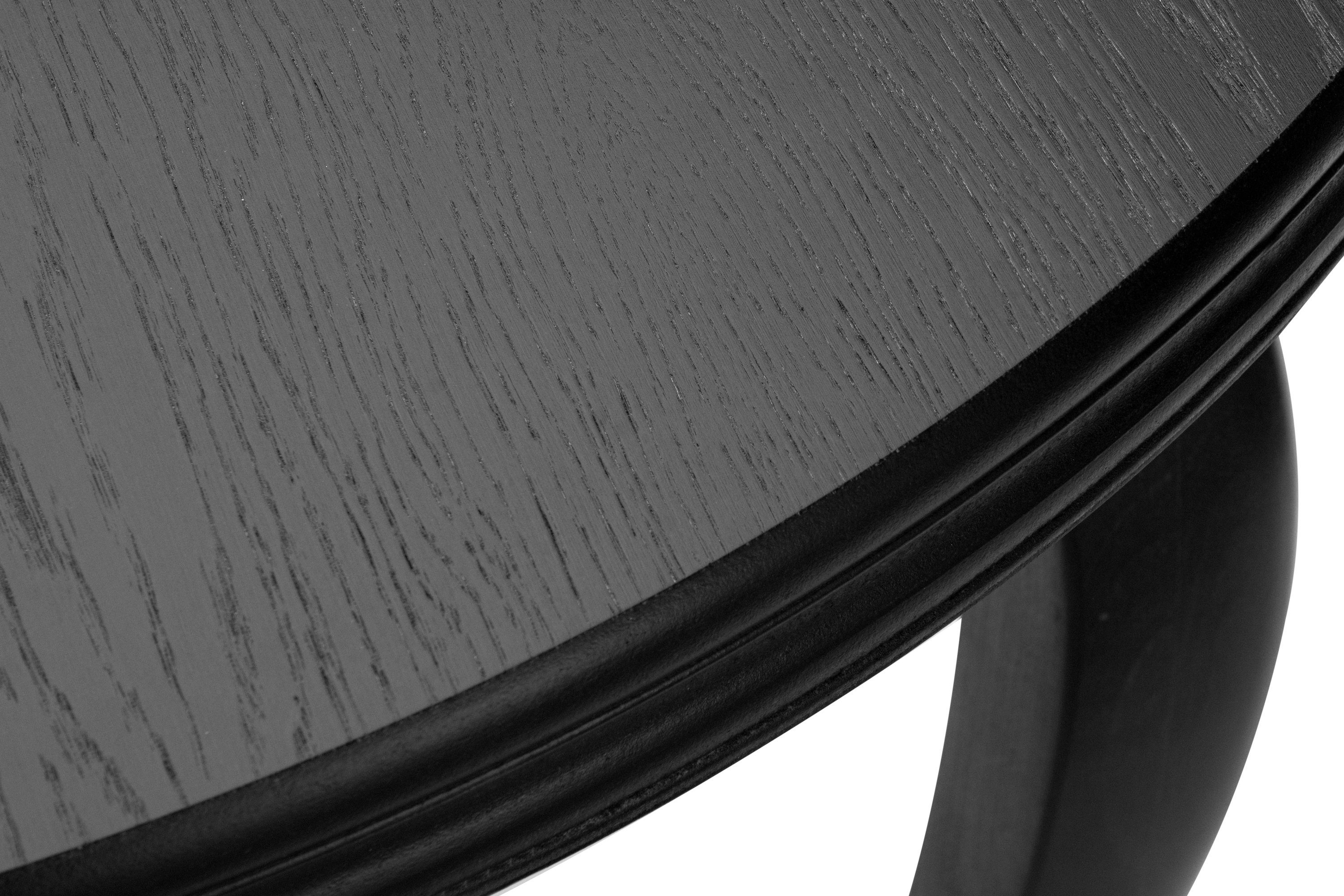 140cm, | ALTIS rund | Konsimo Esszimmertisch Esstisch schwarz ausziehbar schwarz 100x100cm, Küchentisch schwarz bis