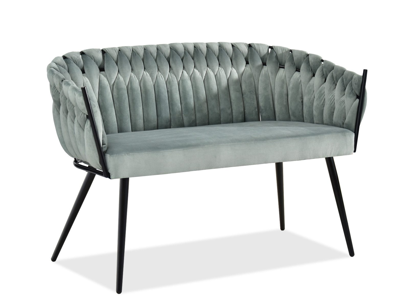 Compleo Polsterbank 2-Sitzer, Geflecht, velvet, ROSE perfekt für den Flur