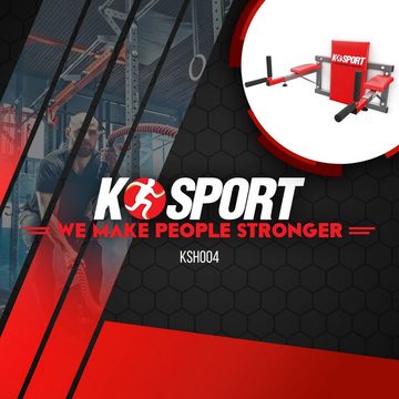 K-SPORT Bauchtrainer Dip Station zur Wandmontage für Bauchmuskeltraining bis 300 kg, Made in EU!