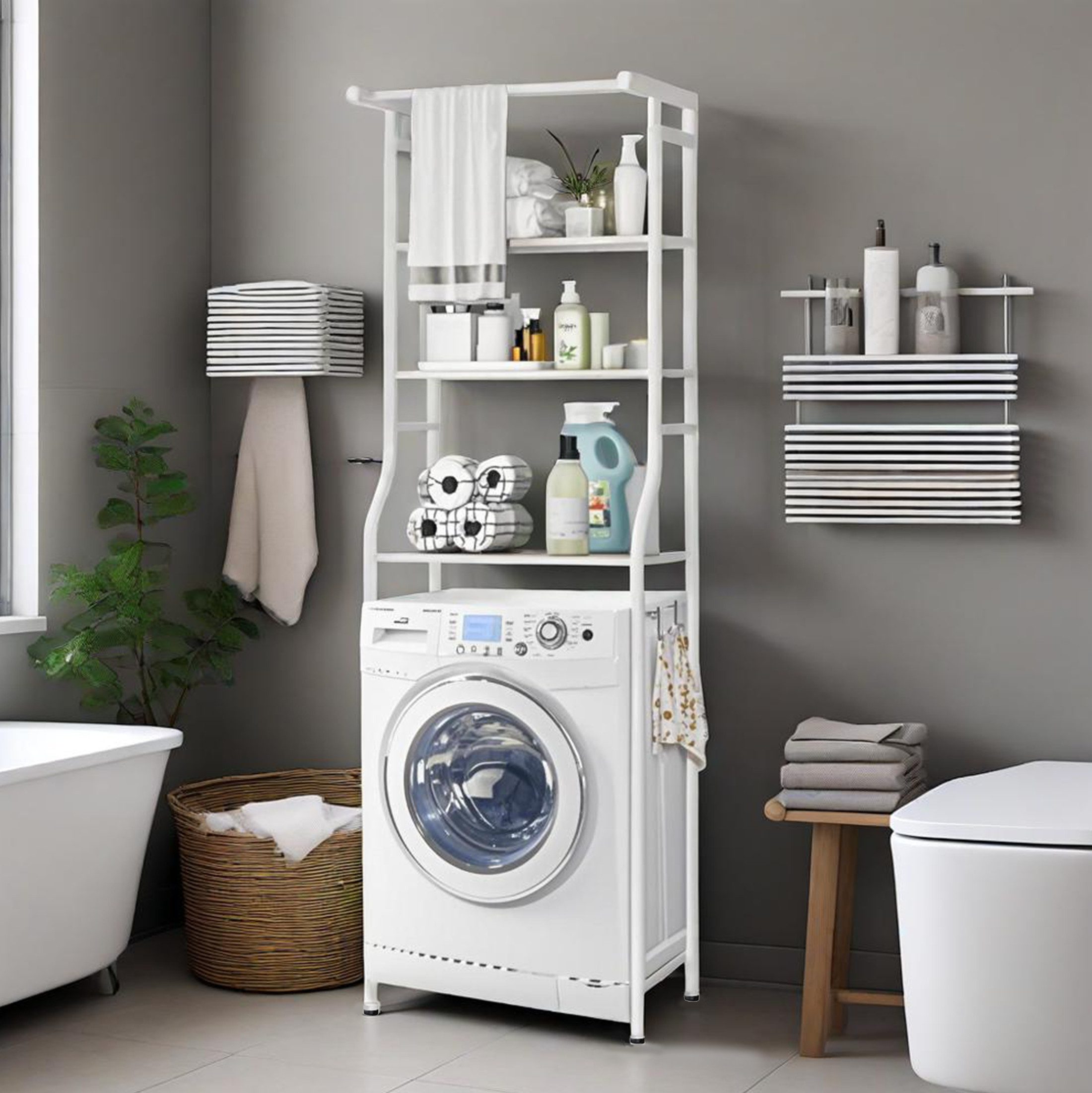 YINDN Badregal 3 Ablagen Toilettenregal mit günstig online kaufen