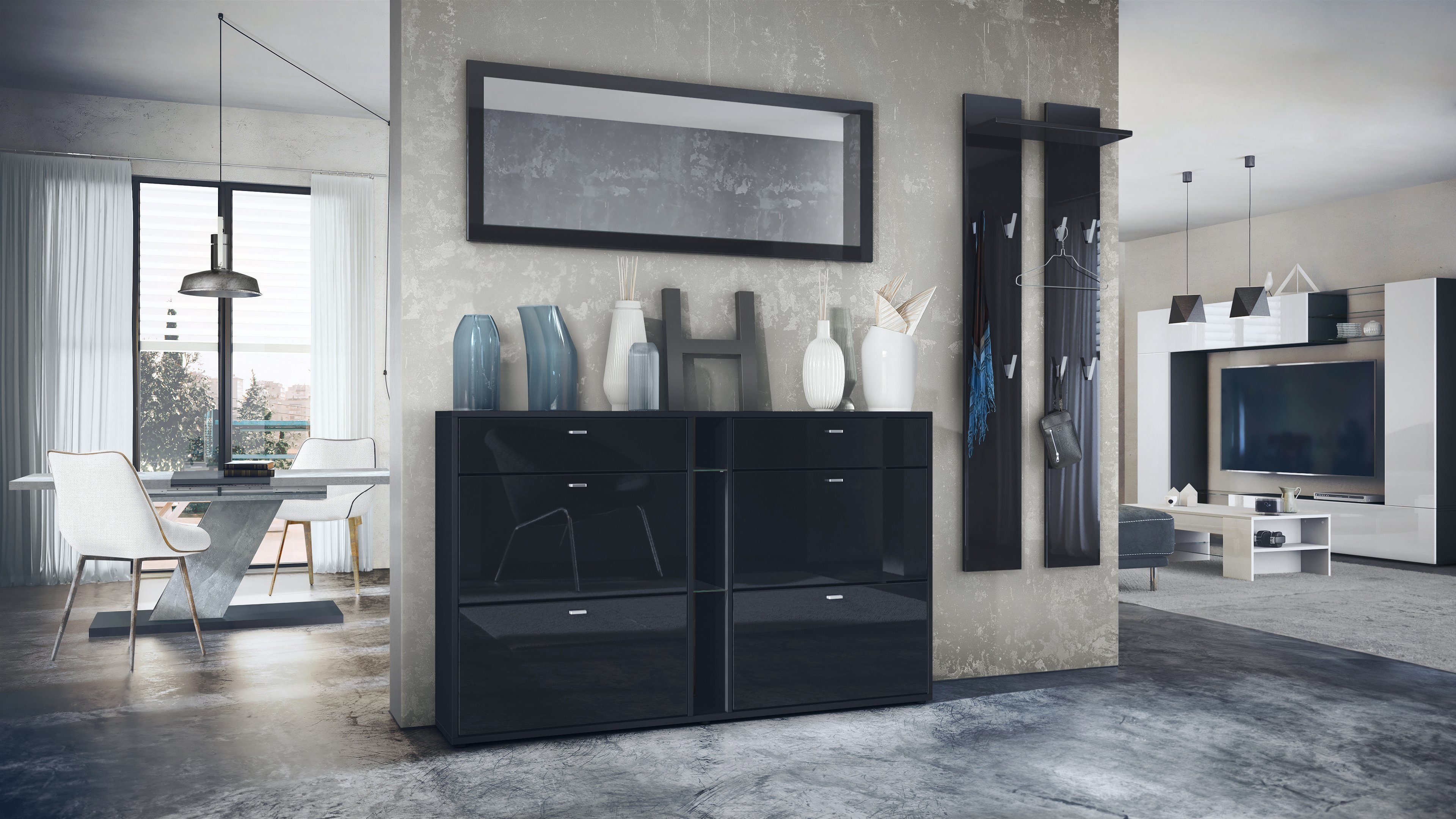 Vladon Garderoben-Set Orlando, (Garderoben-Set, mit Schuhschrank, günstig online kaufen