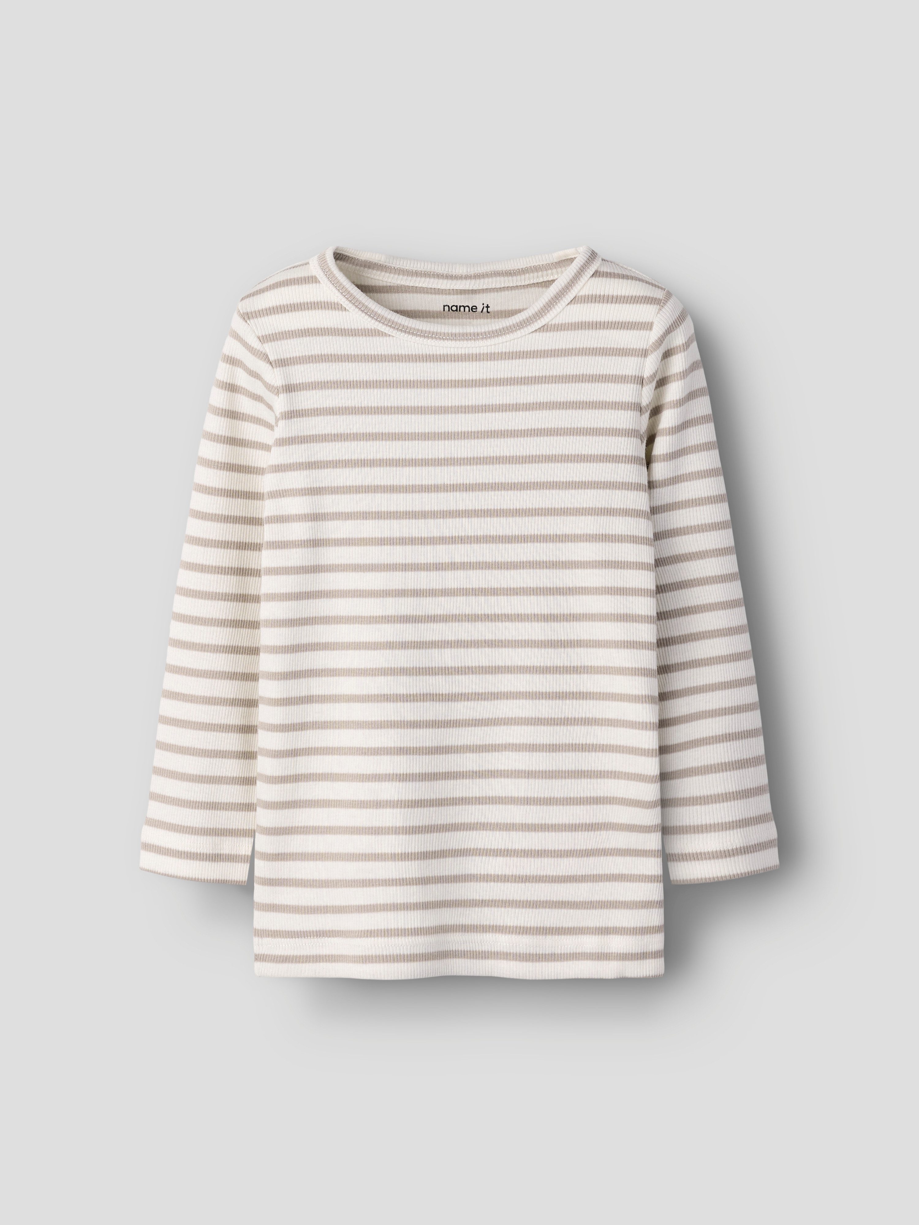 Name It Langarmshirt NMNBANI LS XSL TOP NOOS Ringel-Look in toller Rippen-Qualität – Bild 3 von 5
