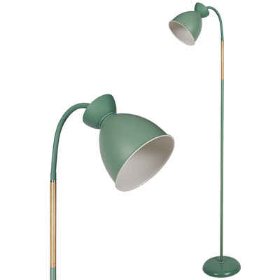 ANTEN LED Stehlampe Retro LED Stehleuchte Standleuchte Leselampe Wohnzimmer Deckenfluter, 1590mm, Grün Stehlampe