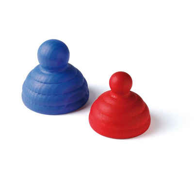 Erzi® Massageball, Set 2-tlg., Woodroll Trigger Set 2 kleine Trigger aus Holz in blau und rot