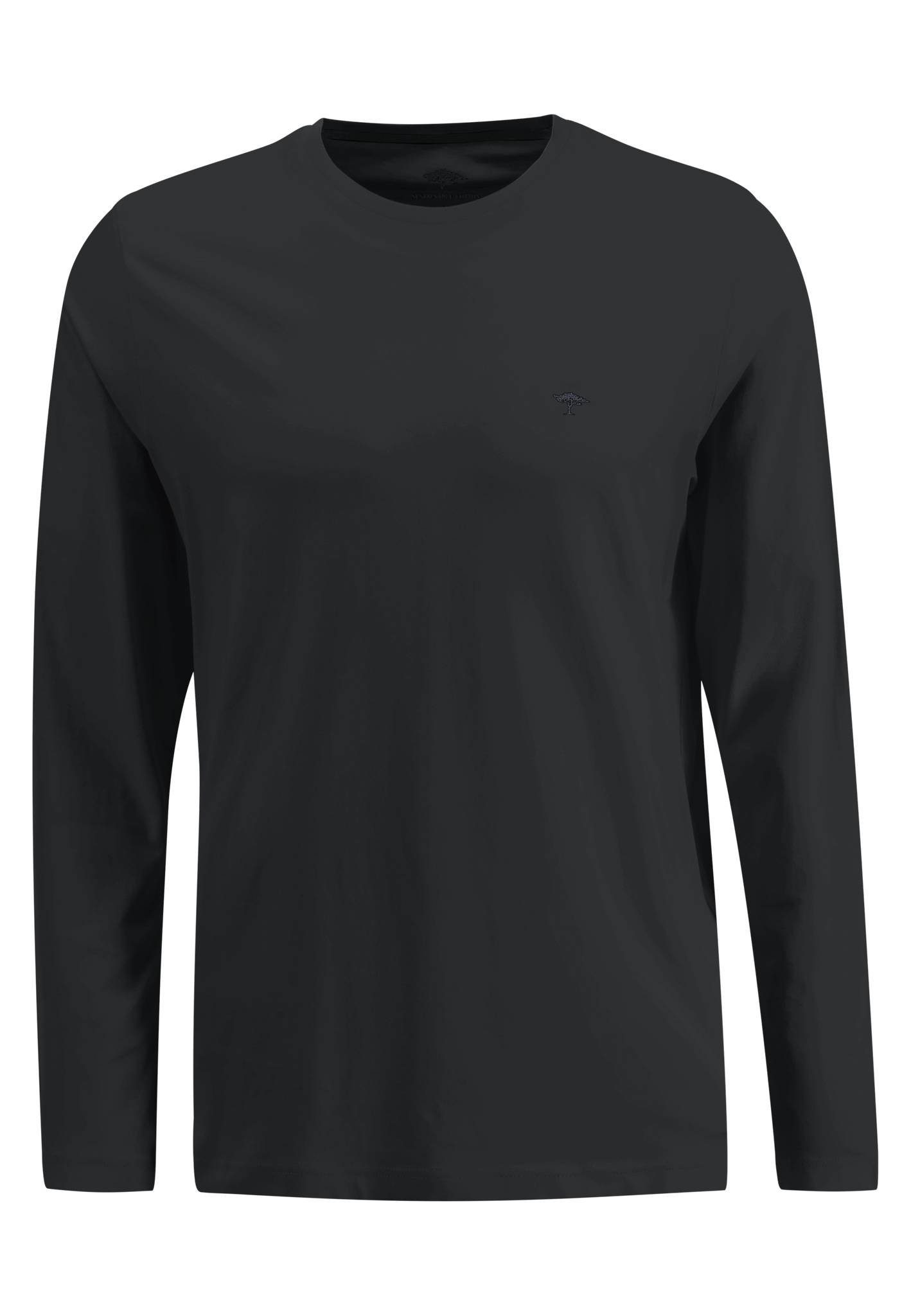 FYNCH-HATTON Langarmshirt mit Logo-Bestickung an black Brust der