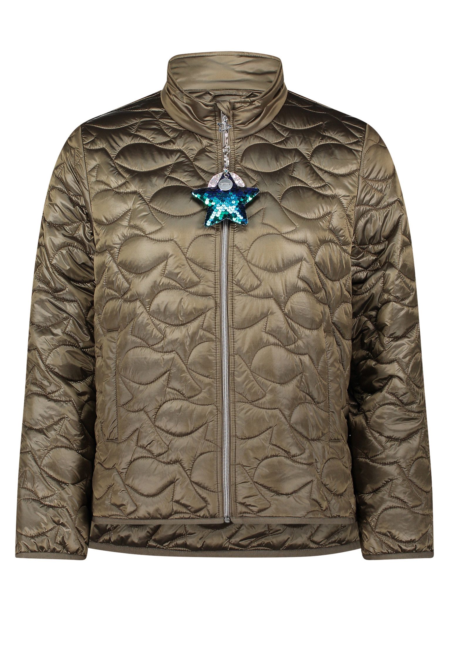 Cartoon Steppjacke Damen mit Eingrifftaschen