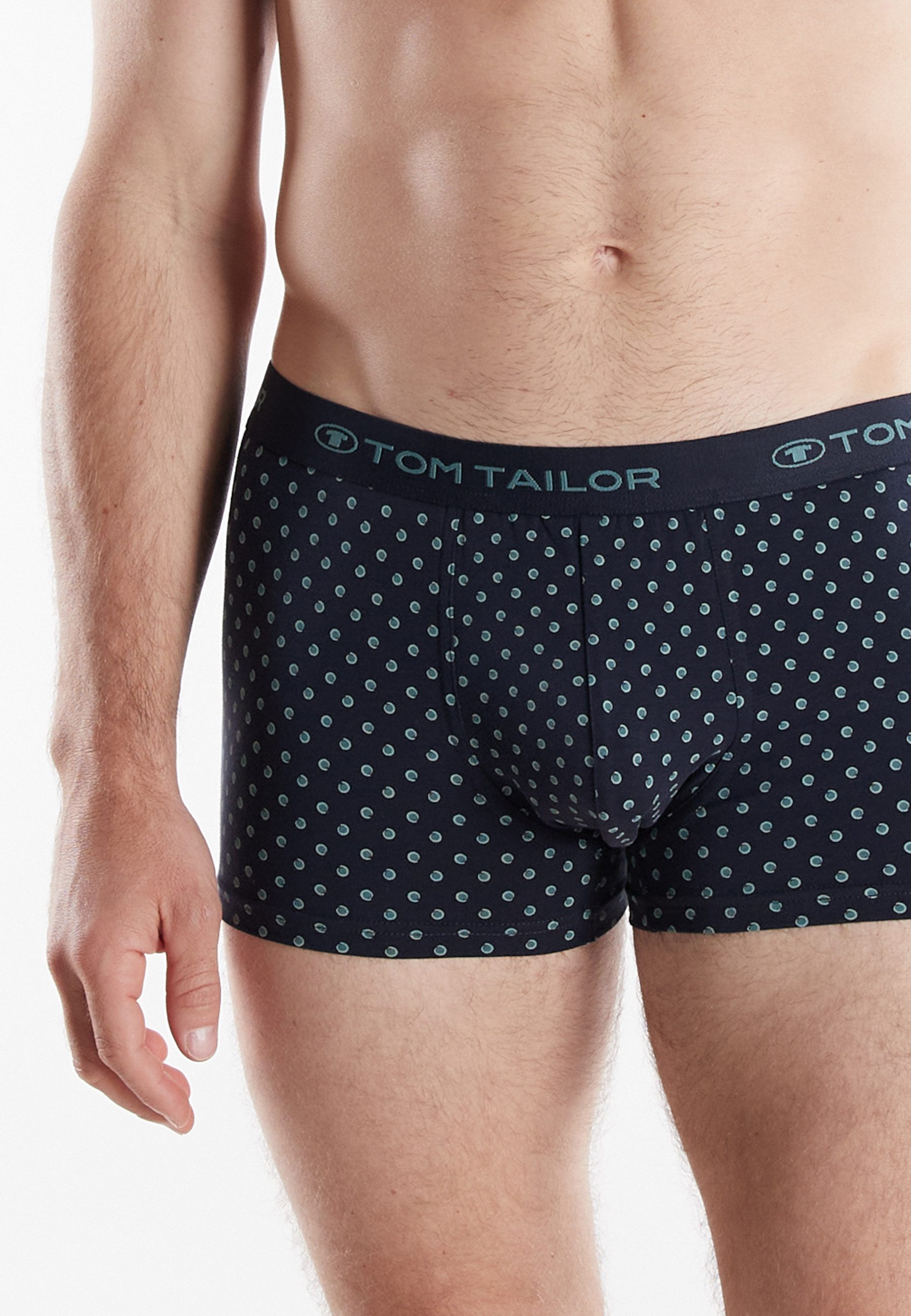 TOM TAILOR Retro Pants Buffer (3er Pack) bequem, eng, mit Logobund, mit Print, Baumwollmix