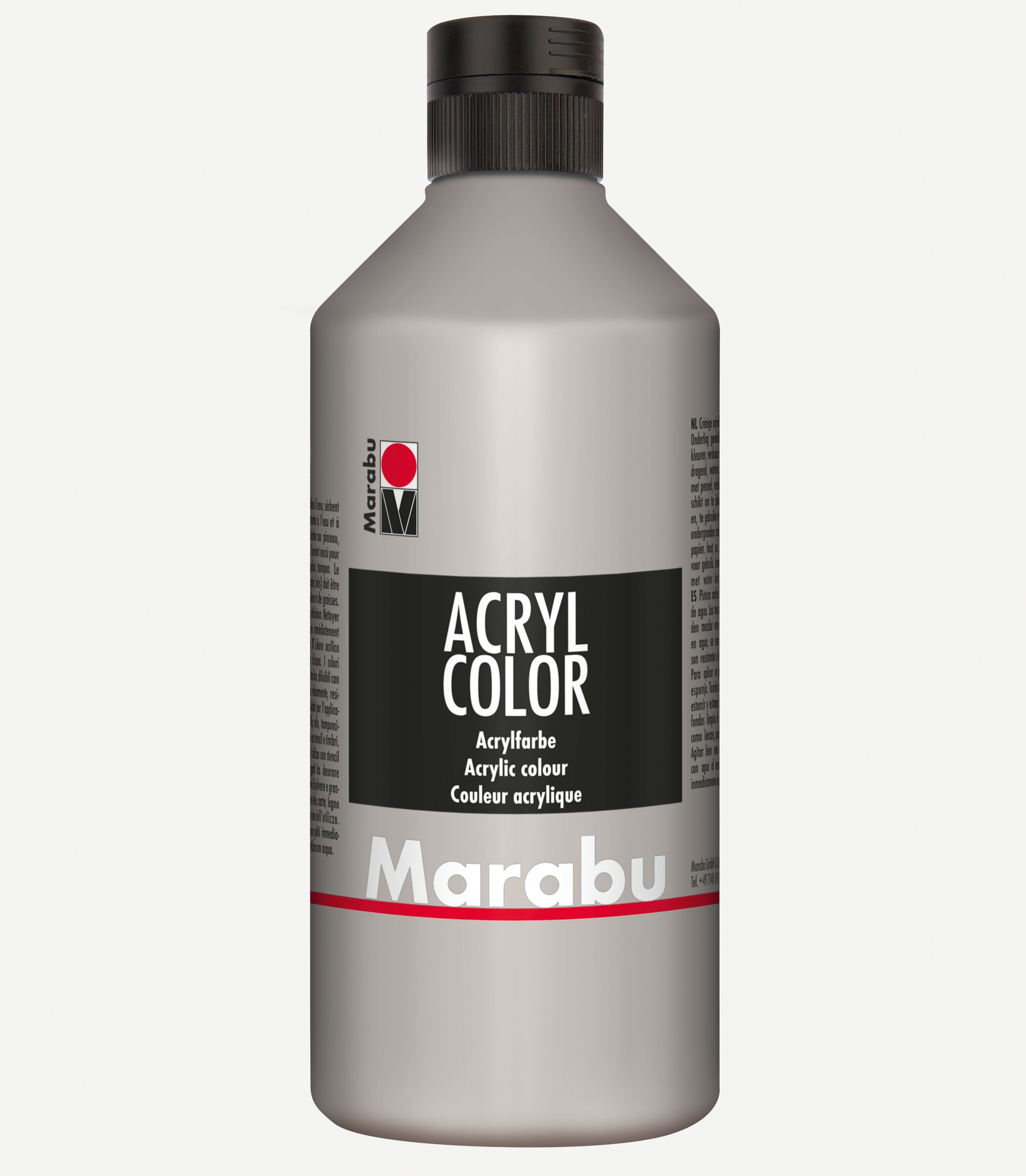 Acrylfarbe Marabu Acrylfarbe Acryl Color, 500 ml, silber 082
