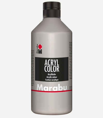 Marabu Acrylfarbe Marabu Acrylfarbe Acryl Color, 500 ml, silber 082