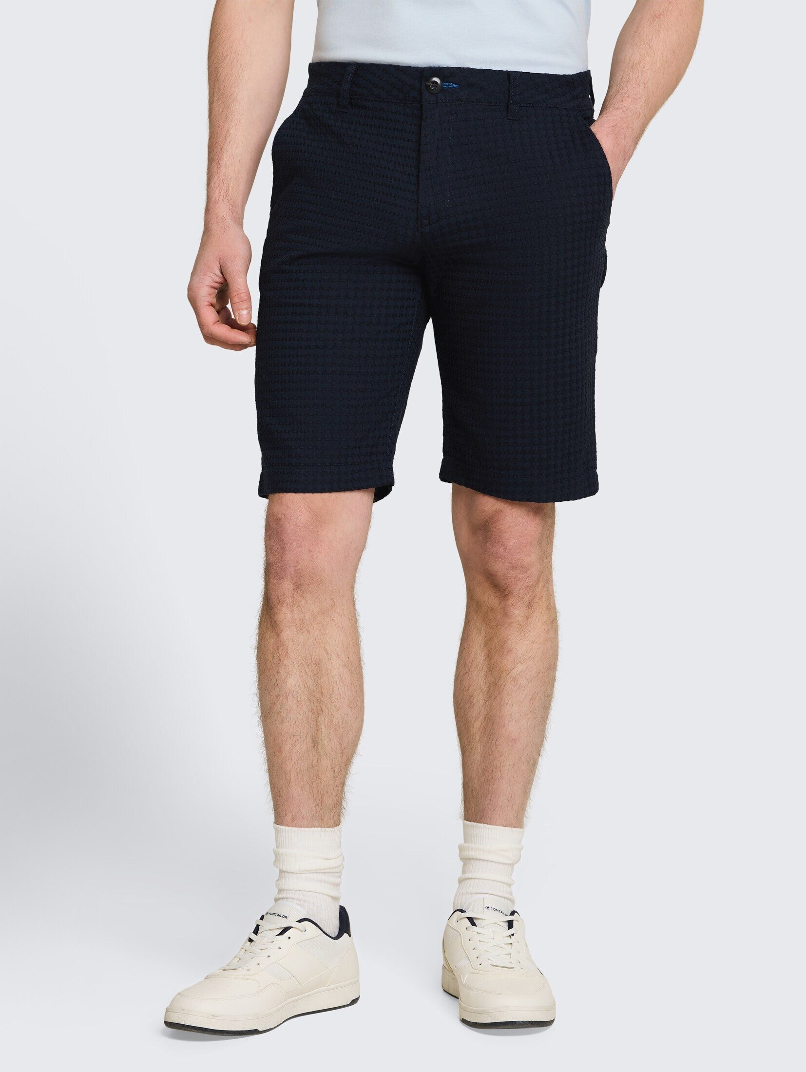 TOM TAILOR Shorts Hosen & Chino Jacquard Chino Shorts aus Baumwolle