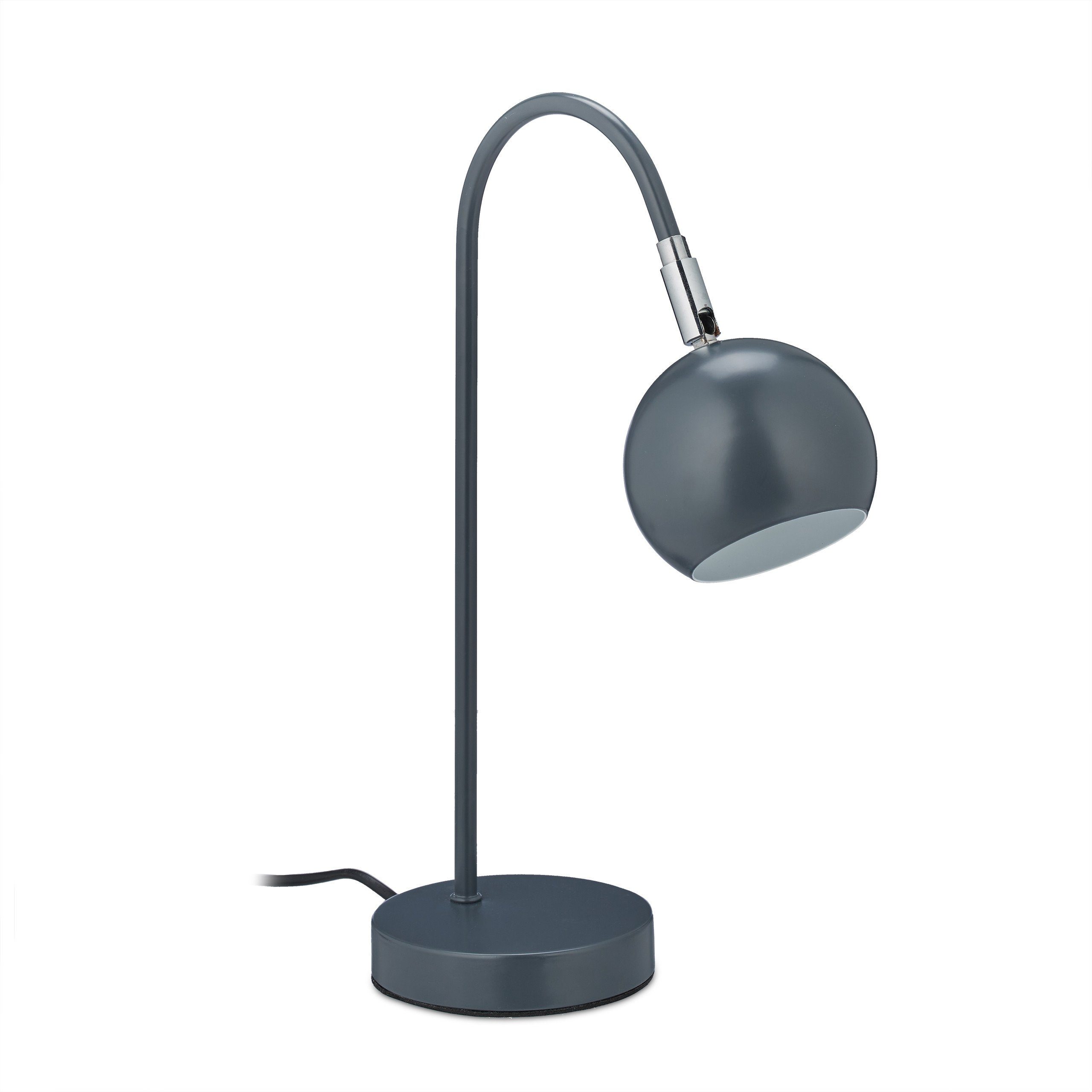 relaxdays Schreibtischlampe Graue Schreibtischlampe günstig online kaufen