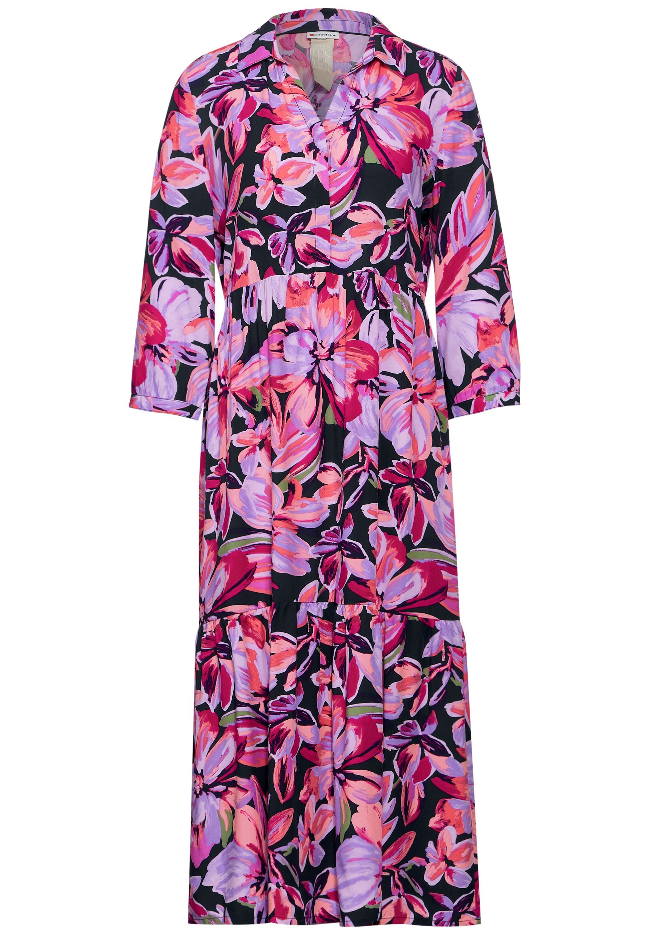 STREET ONE Sommerkleid mit hohem Kragen
