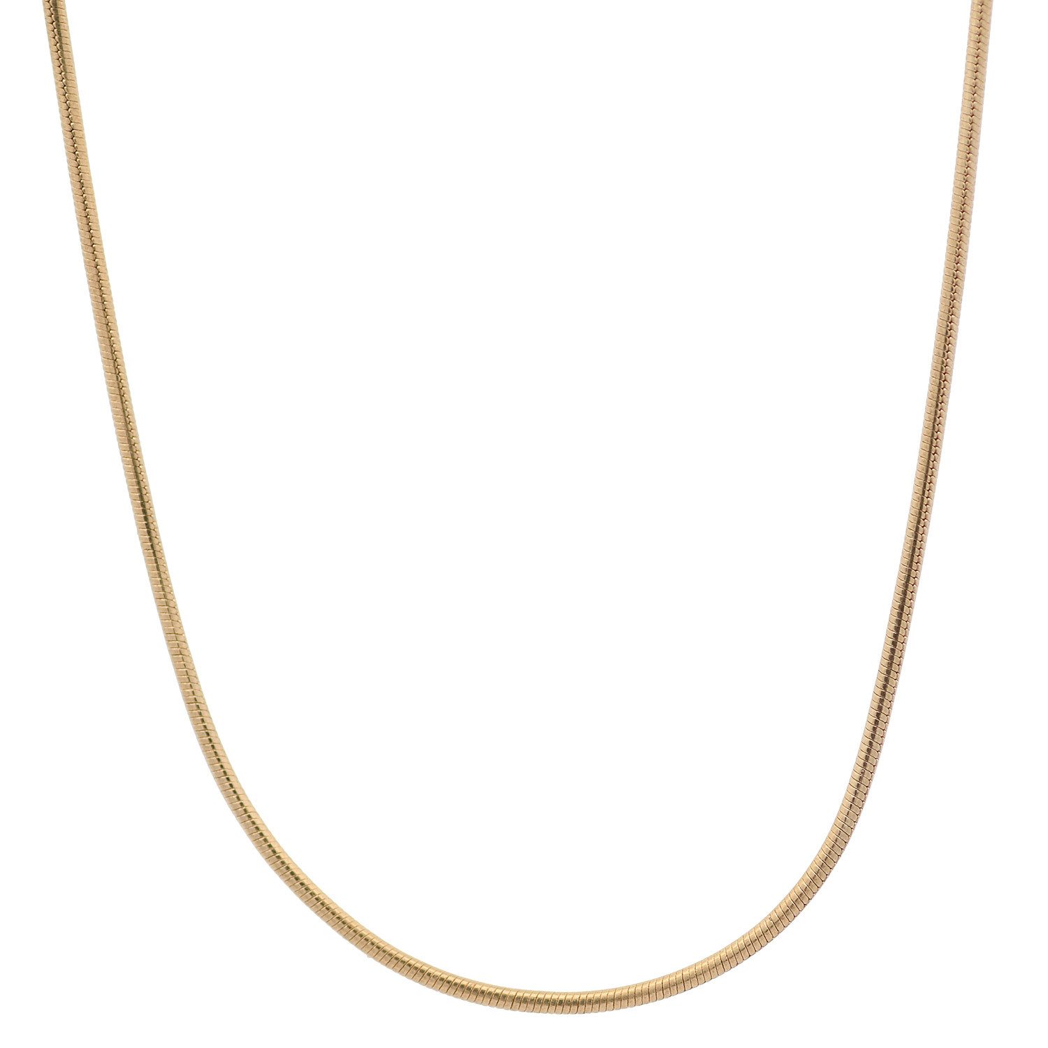 HOPLO Schlangenkette Goldkette Schlangenkette Länge 40cm - Breite 0,9mm - 585-14 Karat Gold, Made in Germany