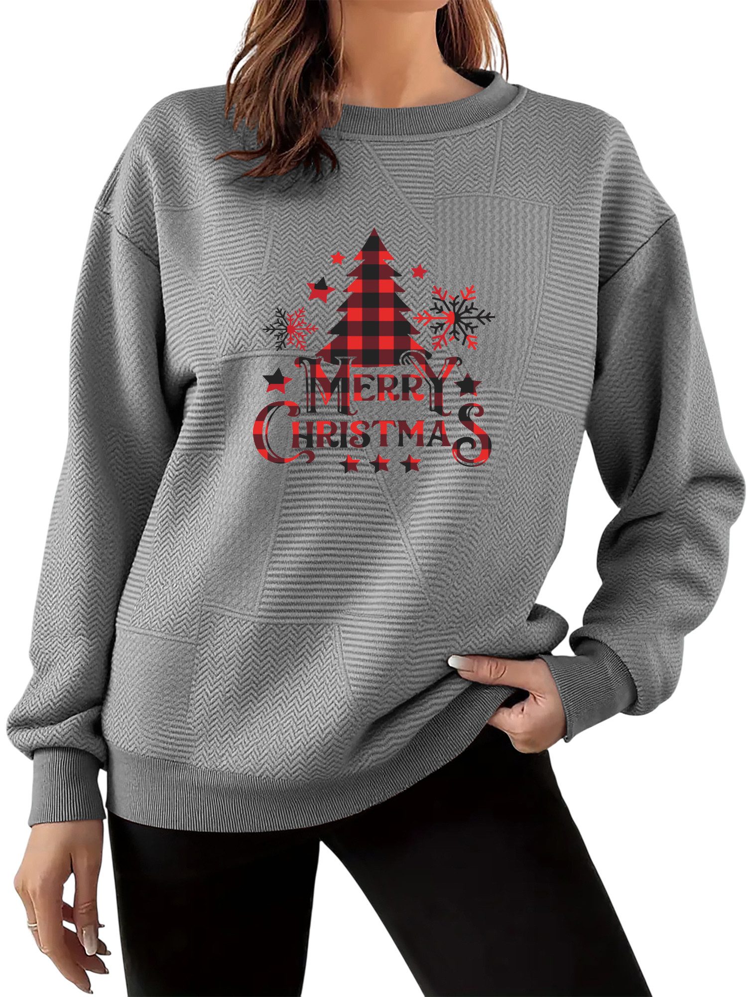 PYLIKE Sweatshirt Weihnachten-Sweatshirt für Damen mit günstig online kaufen