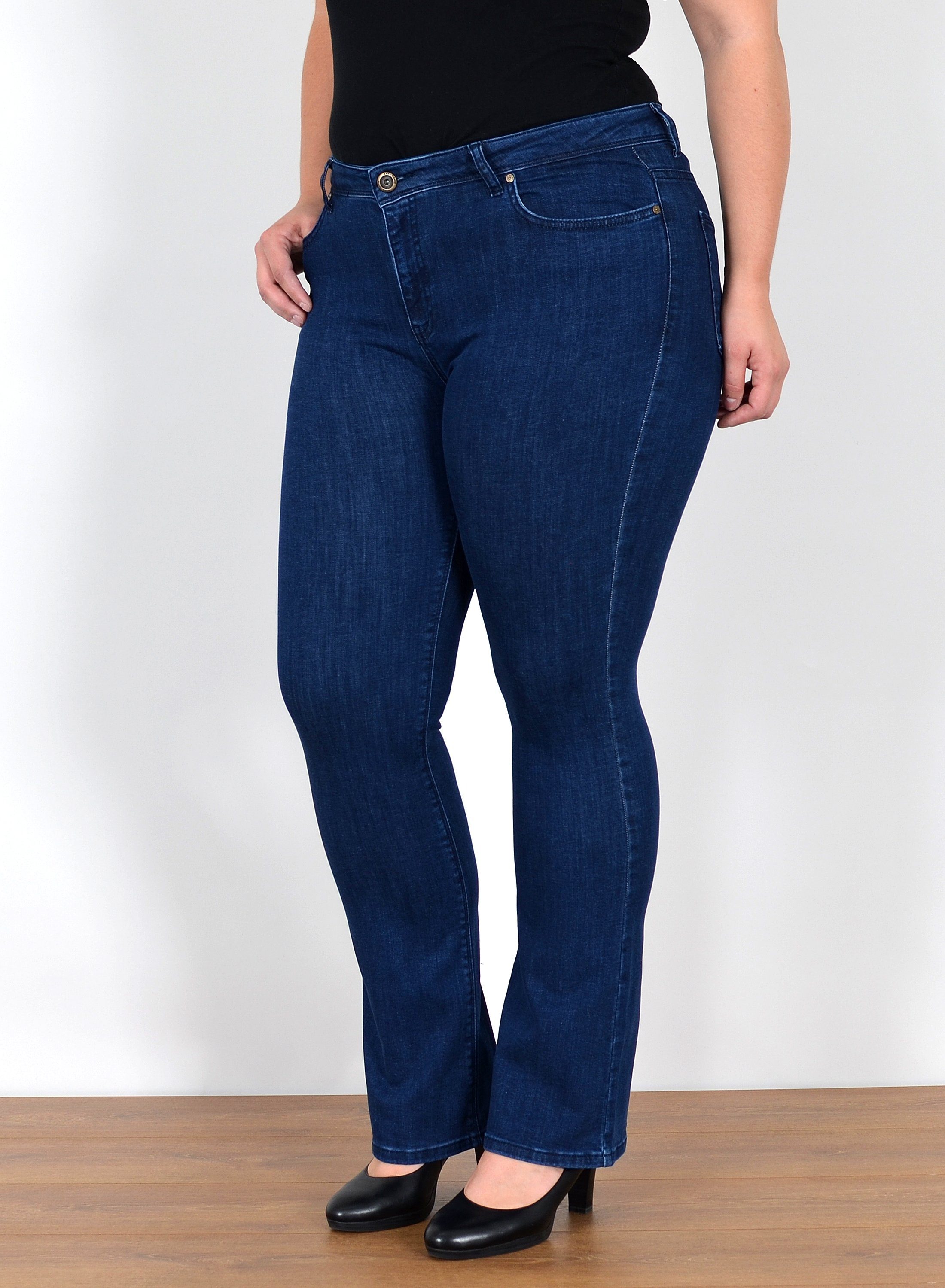 ESRA Bootcut-Jeans Stretch Jeans Damen High günstig online kaufen