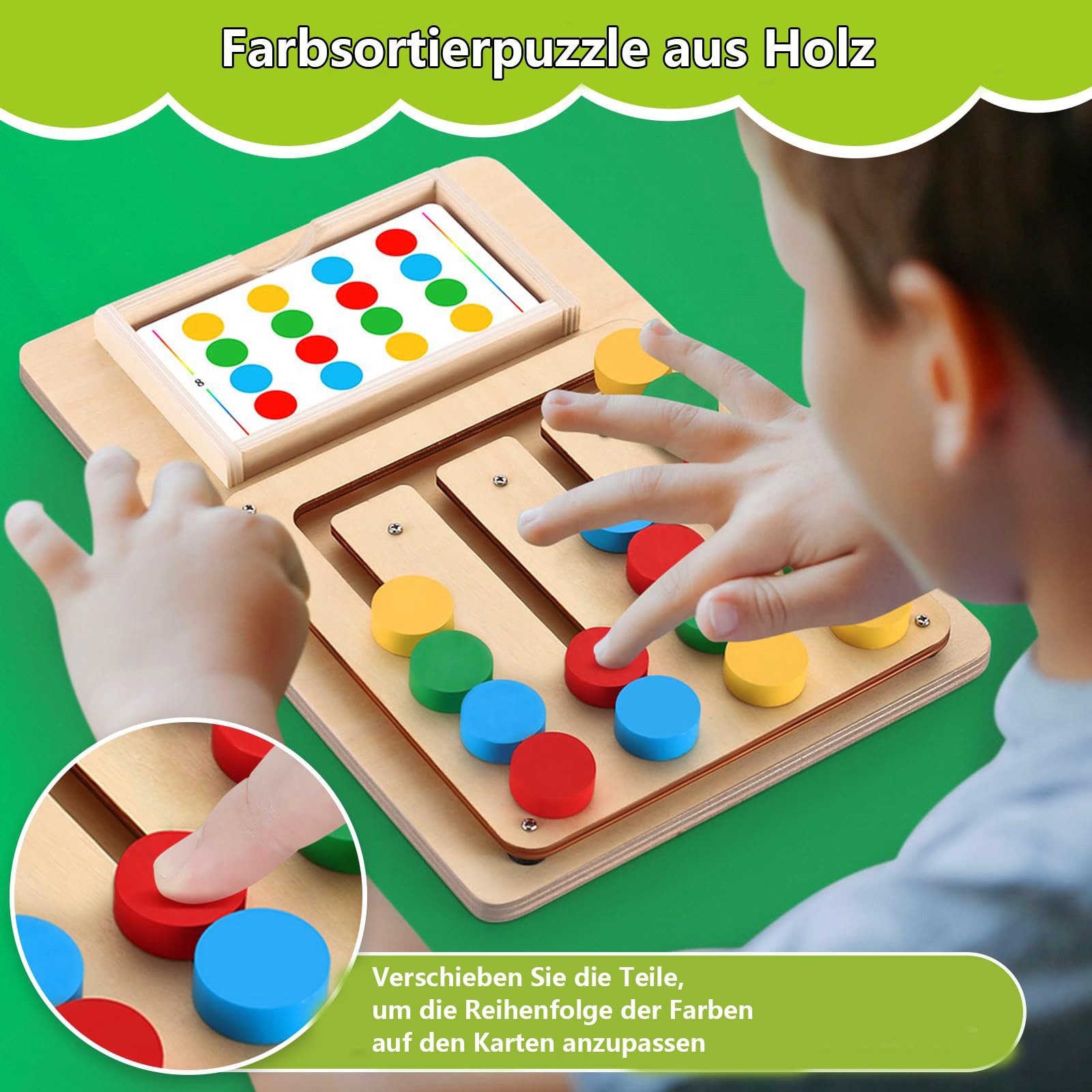 CLTYQ Lernspielzeug Farbabgleich-Puzzlespielzeug, Montessori-Denkspiel für günstig online kaufen