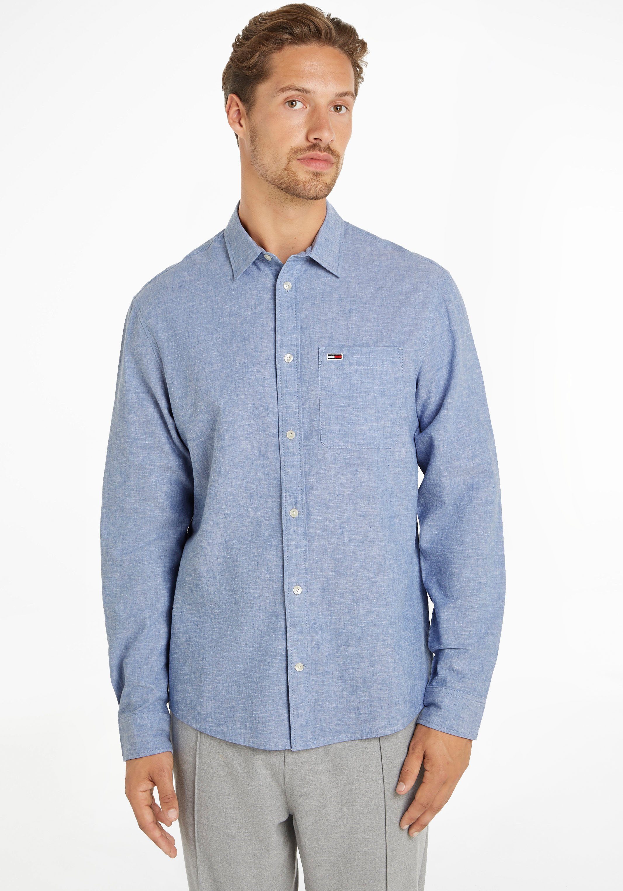 Tommy Jeans Langarmhemd TJM REG LINEN BLEND SHIRT