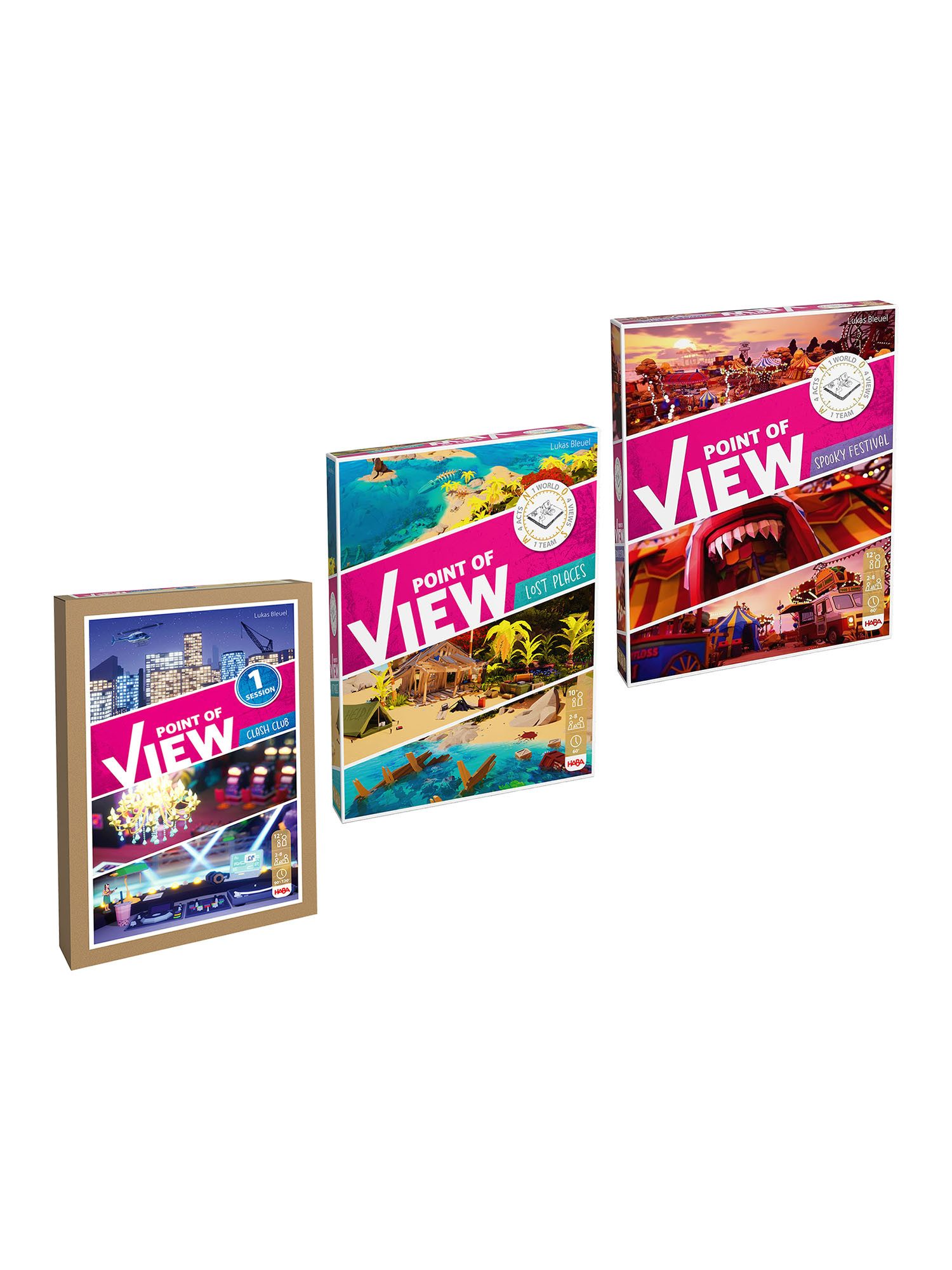Haba Spielesammlung Point of View, Spiele Set, Spielbox, Brettspiel Sammlung