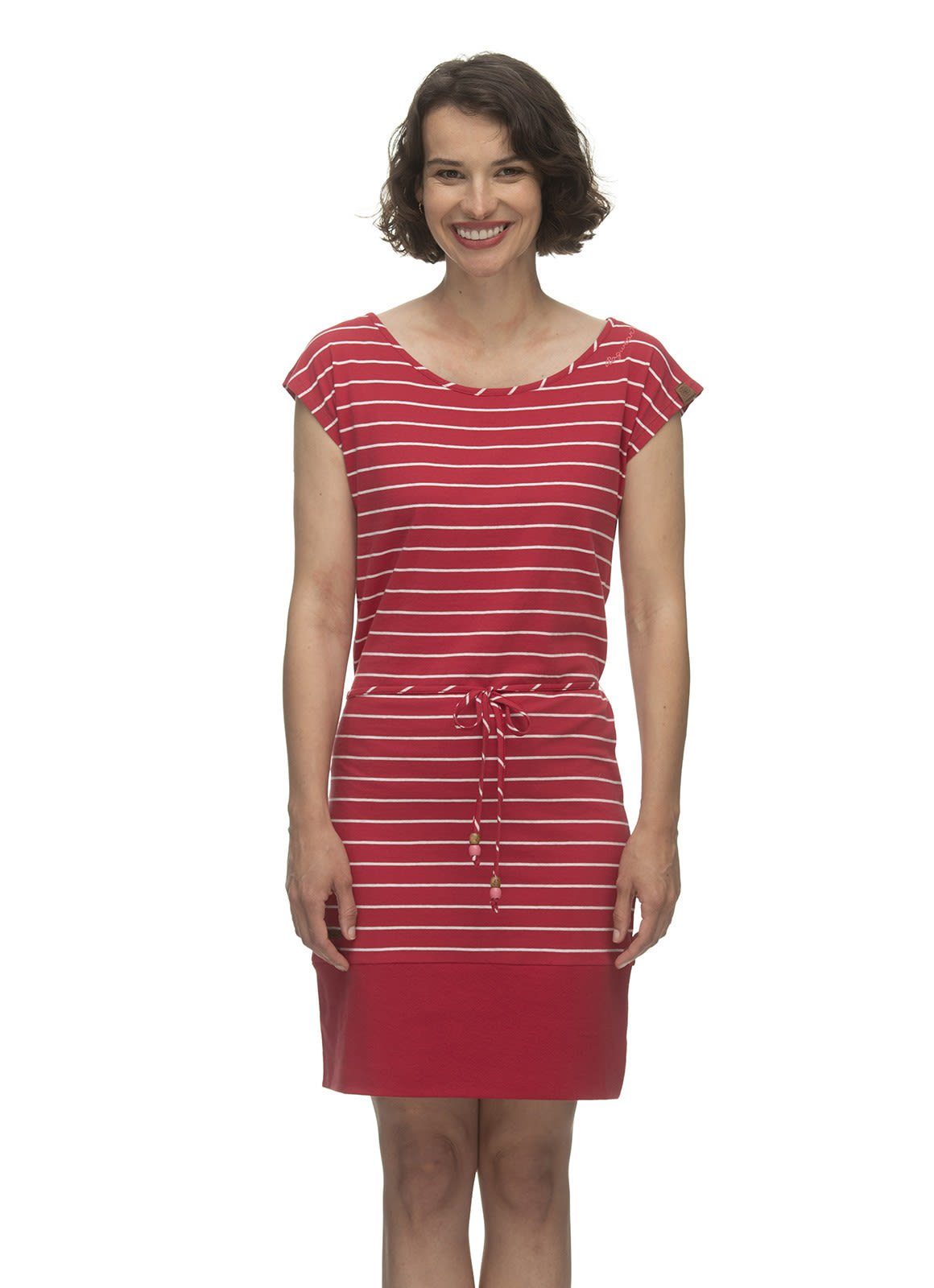 Ragwear Red Kleid W Sommerkleid Stripes Socho Damen Ragwear