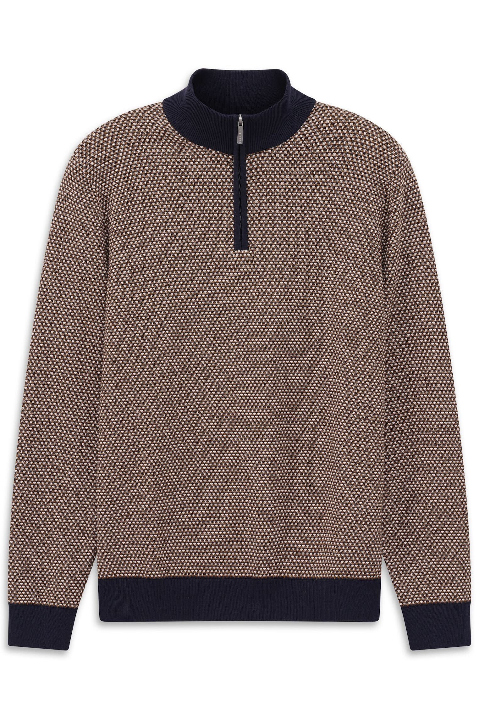 bugatti Troyer Regular Fit mit drei-farbiger Struktur