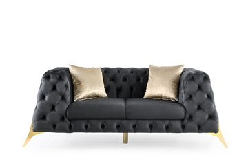 Polsterei Marya Chesterfield-Sofa MIAMI LARA 38, SET, Elegant DESIGN Hochwertiges, PREMIUM Chesterfield Sofagarnitur 3+2+1 Sitzer, Handgemacht in Berlin, BESTSELLER, Bezugsqualitäten Garantierte