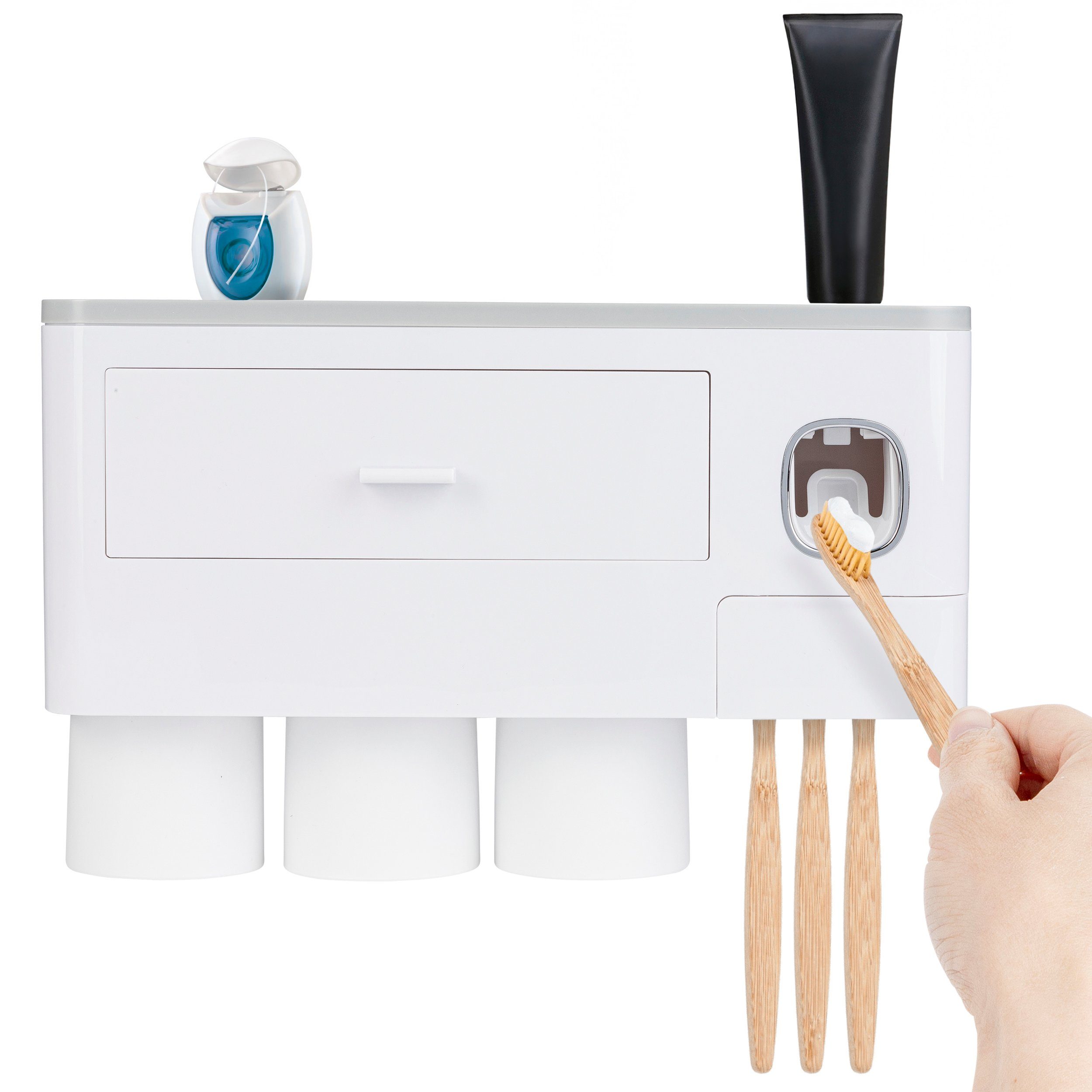 ONVAYA Zahnbürste Зубные щеткиhalter mit automatischem Zahnpastaspender, Set