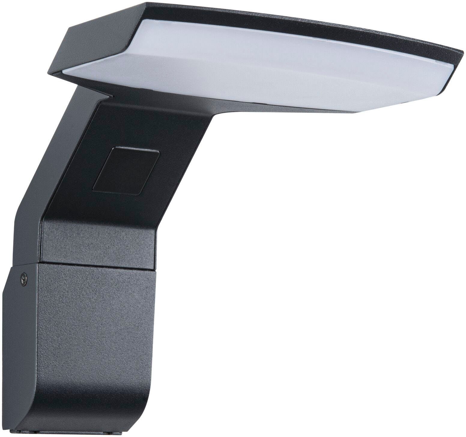 Paulmann LED Außen-Wandleuchte Zenera 230V 3000K anthrazit, LED fest integriert, Warmweiß, seewasserresistent