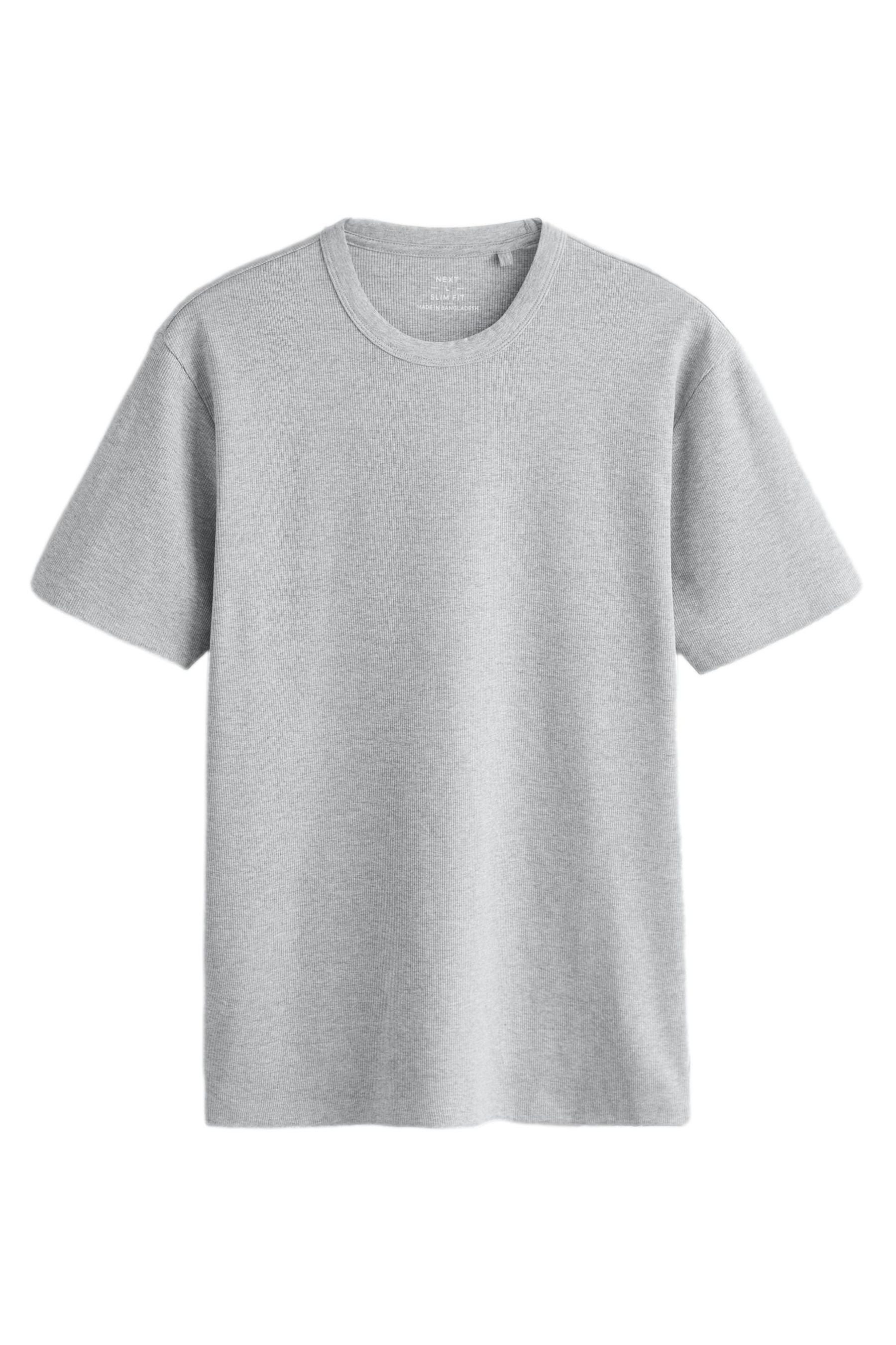 T-Shirt Geripptes Slim Fit T-Shirt mit kurzen Ärmeln