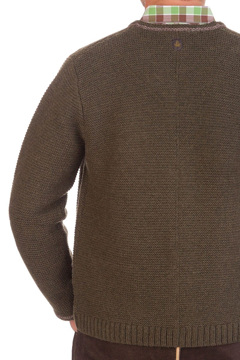 Spieth & Wensky Trachtenstrickjacke Trachten Strickjacke Herren - KALTBACH - moos