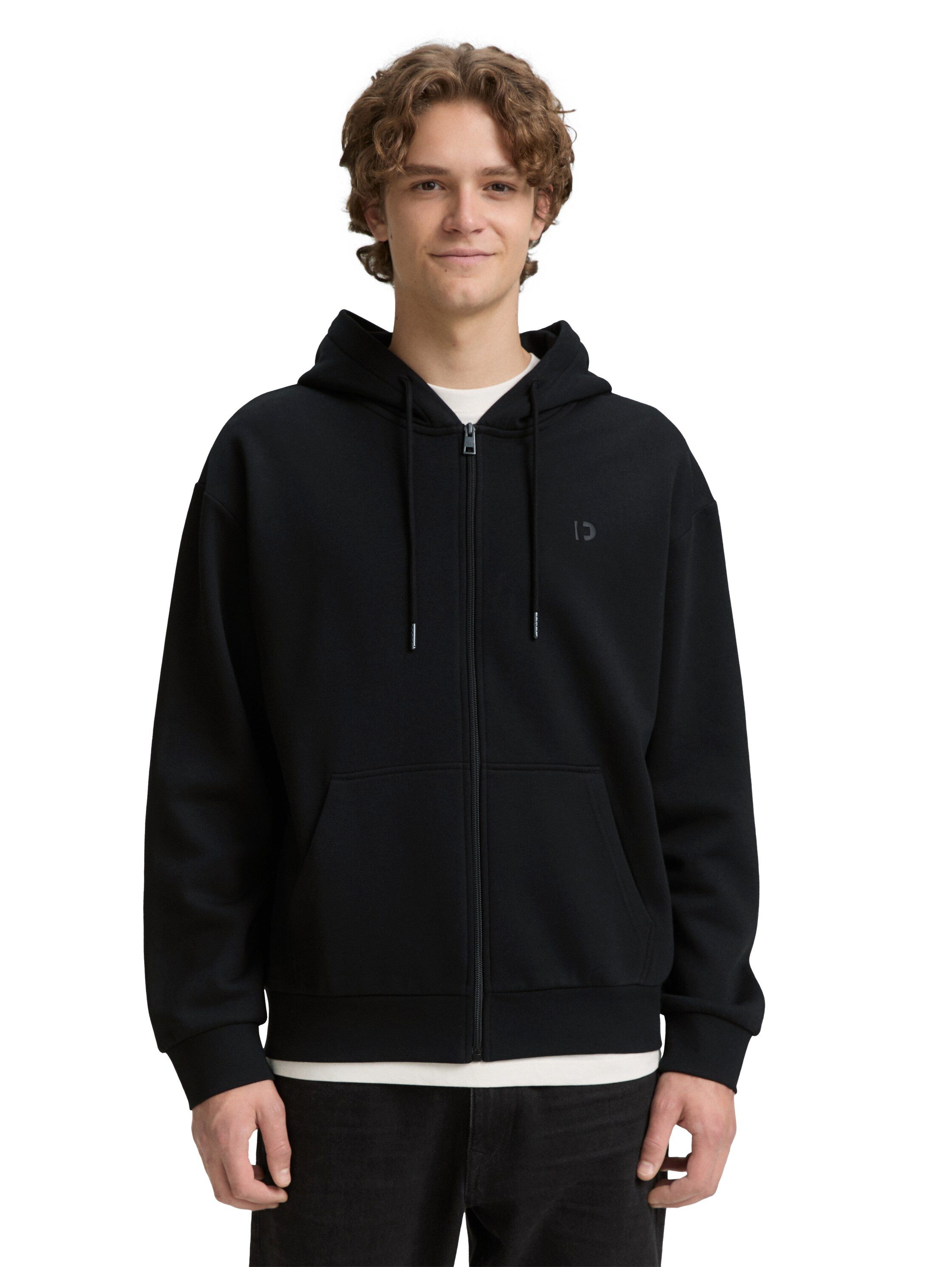 TOM TAILOR Denim Kapuzensweatjacke mit Logostickerei günstig online kaufen