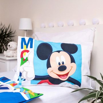 Kinderbettwäsche Bettwäsche Set Mickey Maus Donald Duck Pluto Goofy, Disney, Renforcé, 2 teilig