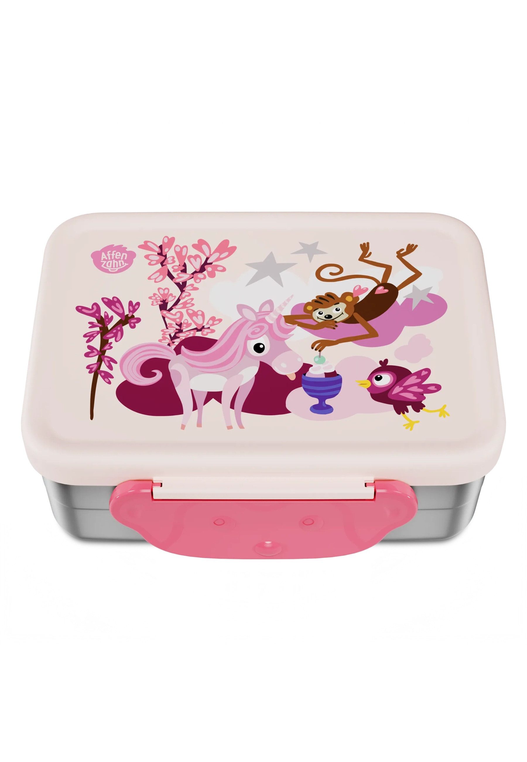 Affenzahn Lunchbox Edelstahl Brotdose ., Edelstahl, (Edelstahl Brotdose, 2-tlg., 1x Brotdose, 1x Trennfach), spülmaschinengeeignet