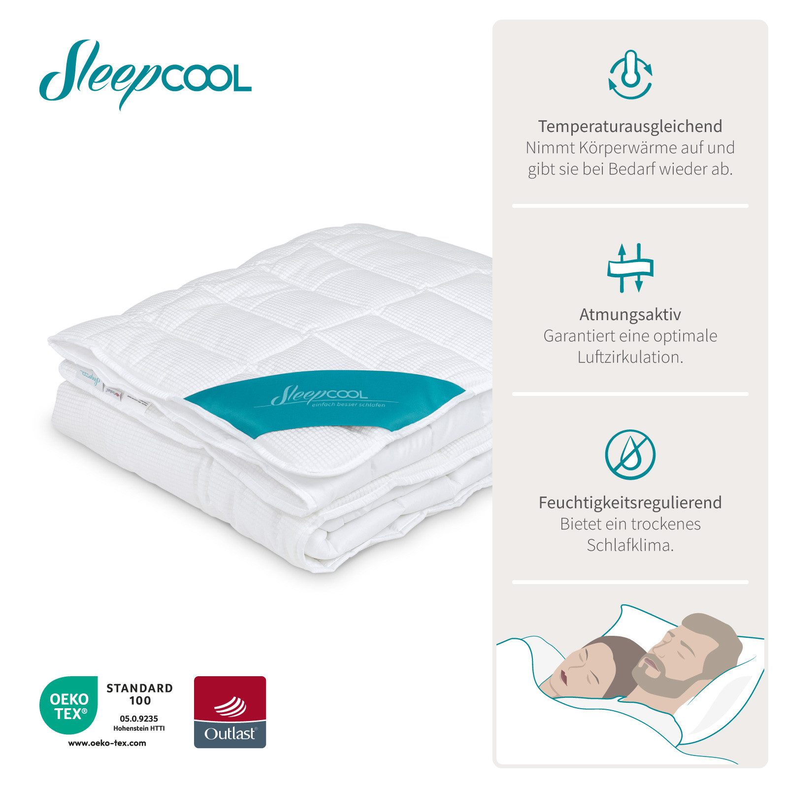 Matratzenauflage Matratzentopper, Kühlend, Optimale Schlaftemperatur SleepC günstig online kaufen