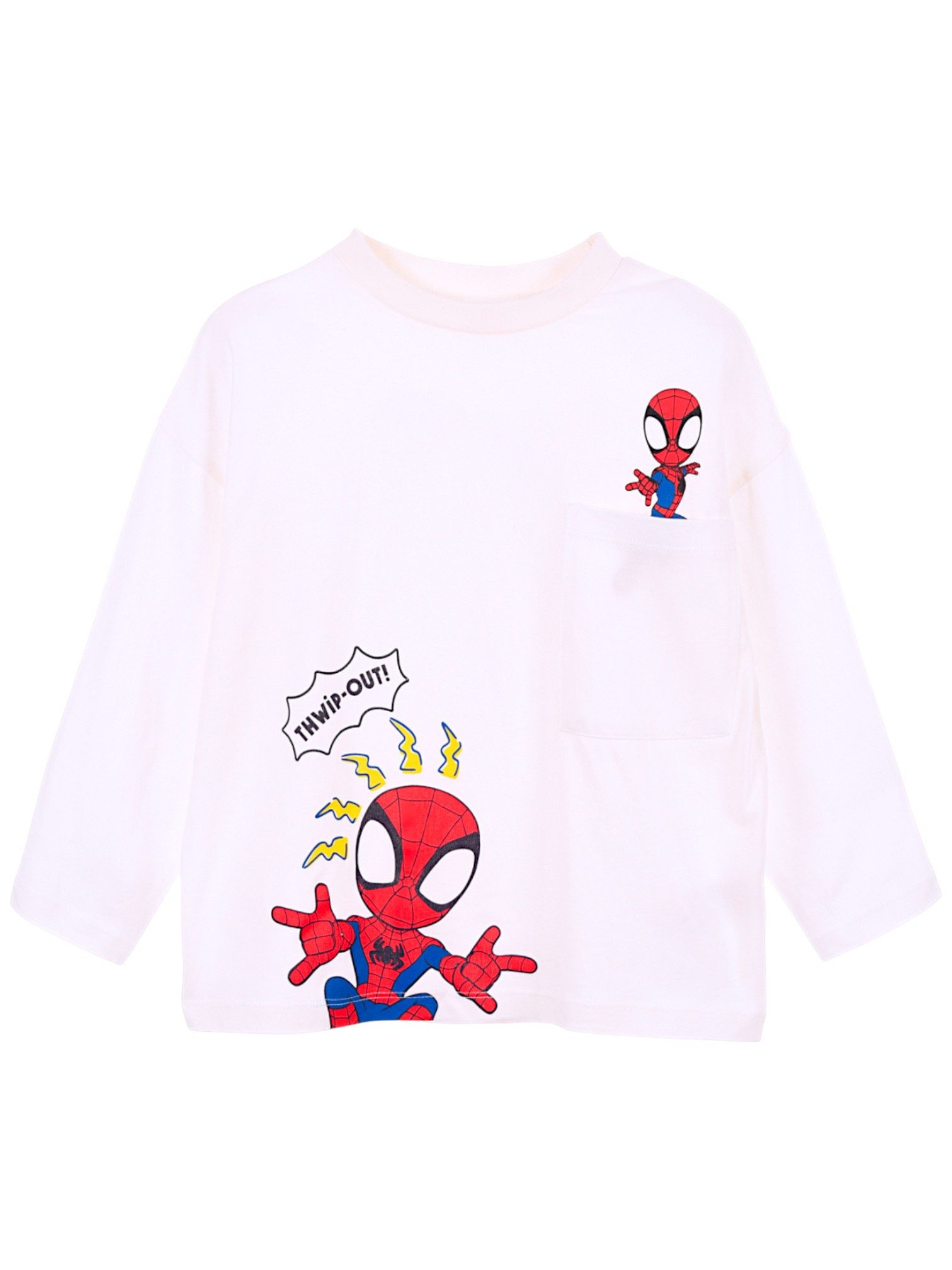 Spiderman Langarmshirt Spidey & Amazing Friends Jungen Shirt aus Baumwolle Gr. 92 - 110 cm