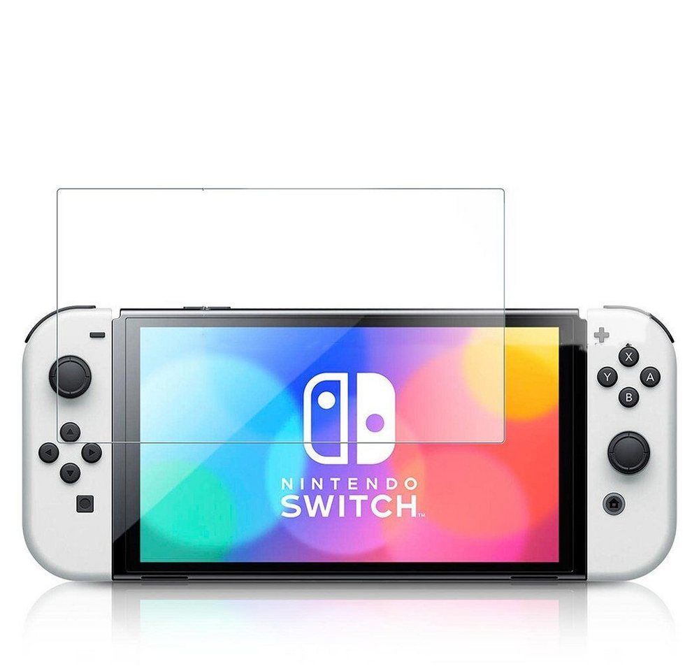 Forrlite Schutzfolie für Nintendo Switch (OLED Modell),Displayschutzfolie Zubehör Nintendo (Panzerglasfolie für Nintendo Switch,Anti Kratzer/Bläschenfrei/HD Clear)