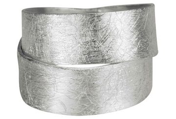 SILBERMOOS Silberring Doppelt-gewickelter Schmiedering, 925 Sterling Silber