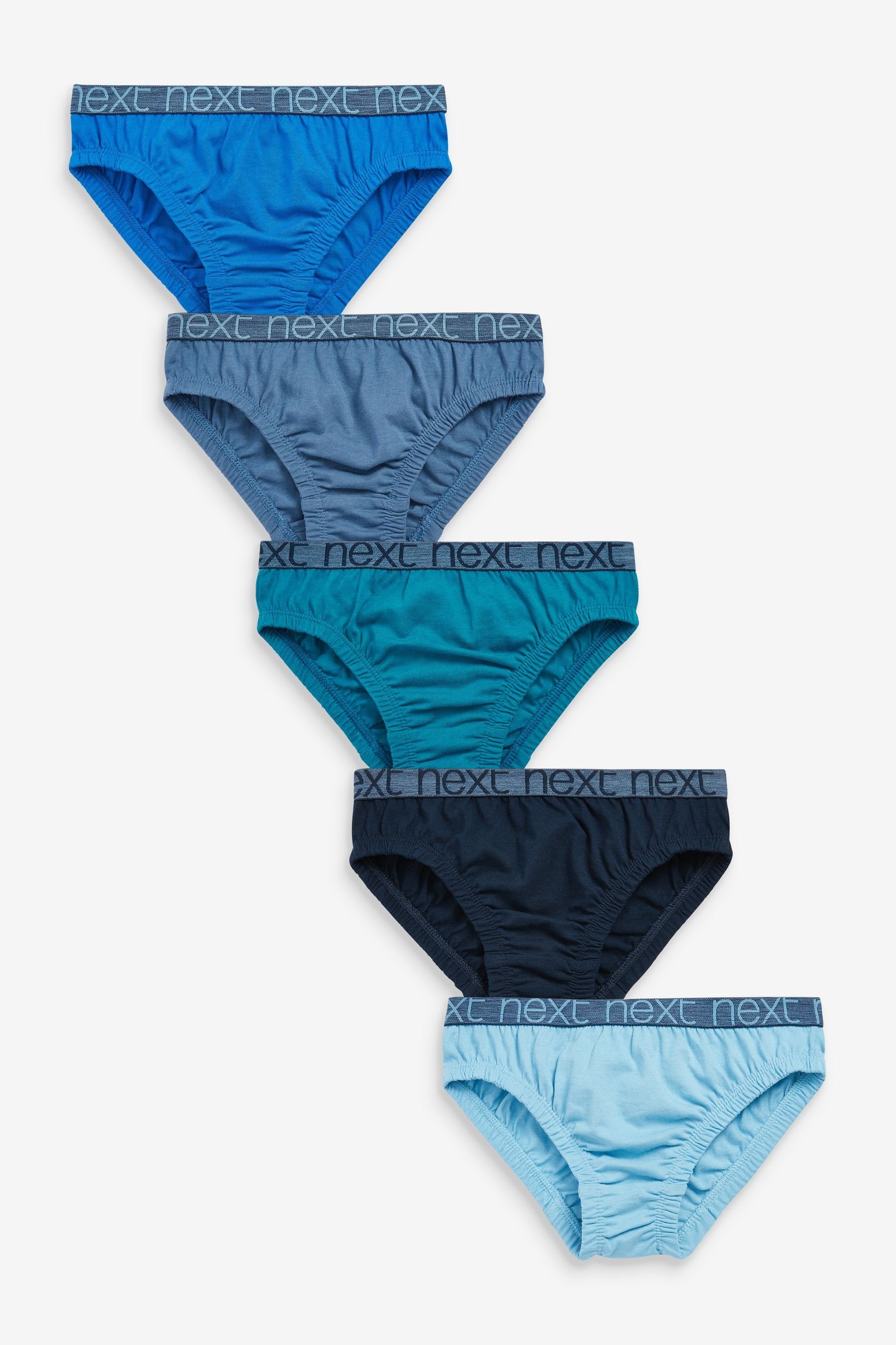 5er-Pack Unterhosen Slip im (5-St) Blue Next Jacquard
