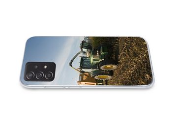 MuchoWow Handyhülle Traktor - Anhänger - Mais - Grün - Landleben, Phone Case, Handyhülle Samsung Galaxy A53, Silikon, Schutzhülle