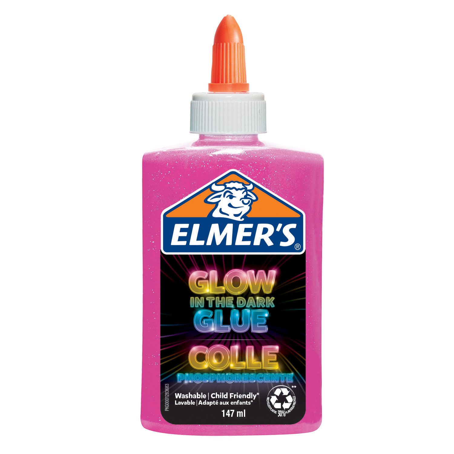 Elmer's Zeichenlineal Elmers Glow-In-The-Dark Bastelkleber Rosa 147ml-Flasche