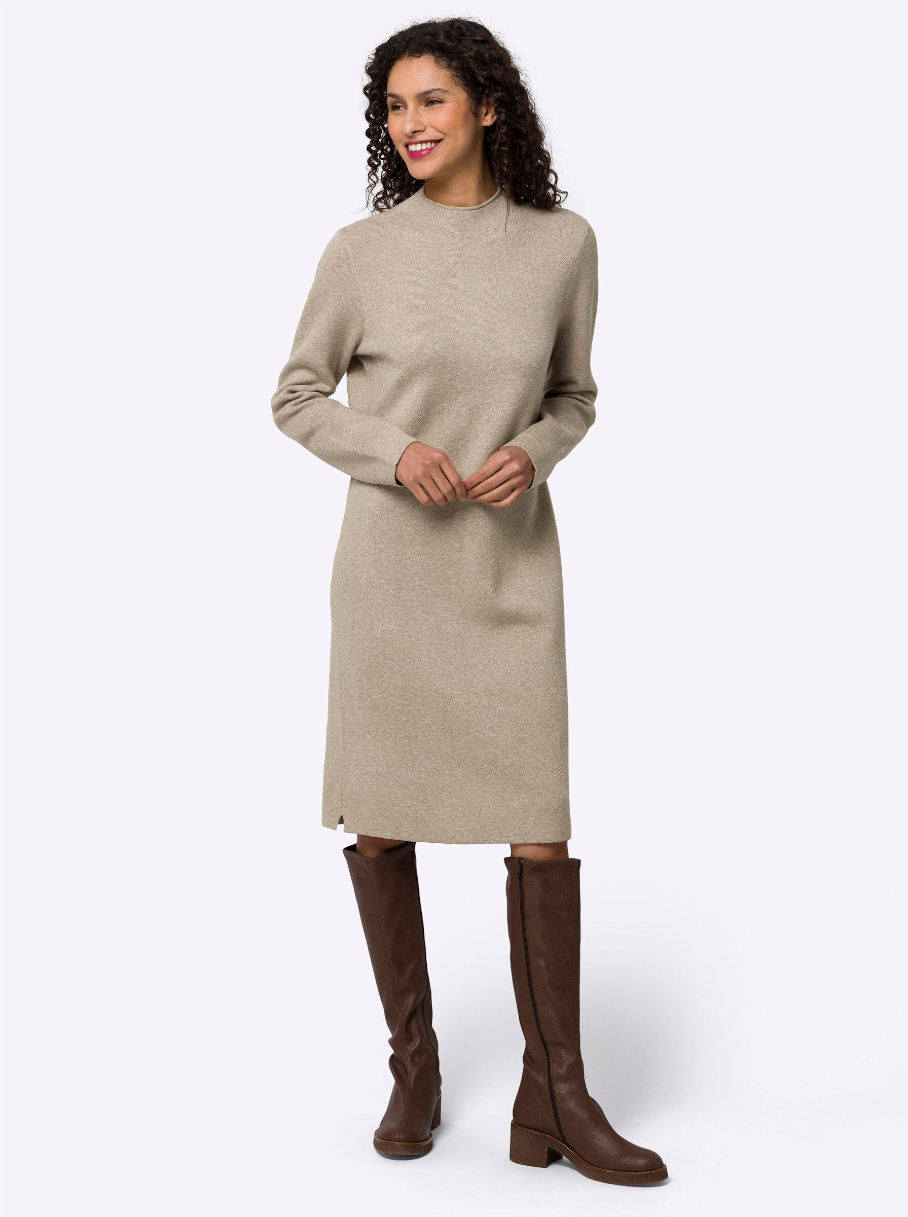 heine Strickkleid Strickkleid Langarm