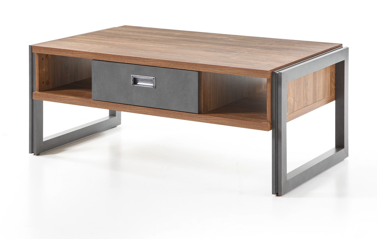 Furn.Design Couchtisch Auburn (Beistelltisch in Eiche Stirling und grau Matera, 113 x 67 cm), mit Stauraum