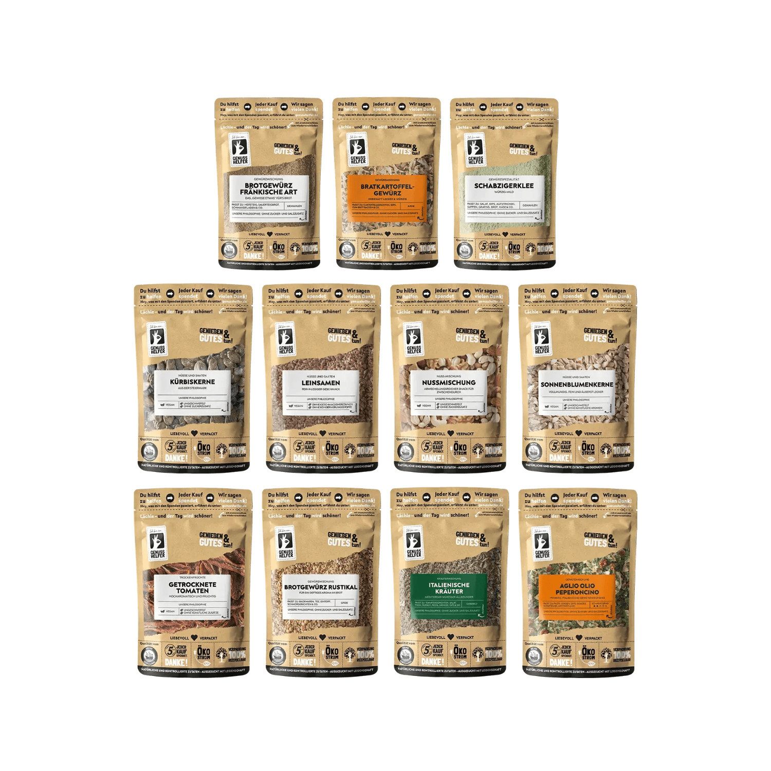 Bremer Gewürzhandel Lebensmittel-Geschenkset Genuss-Set - Back-Box Brot, 11 Tlg., 1730 g