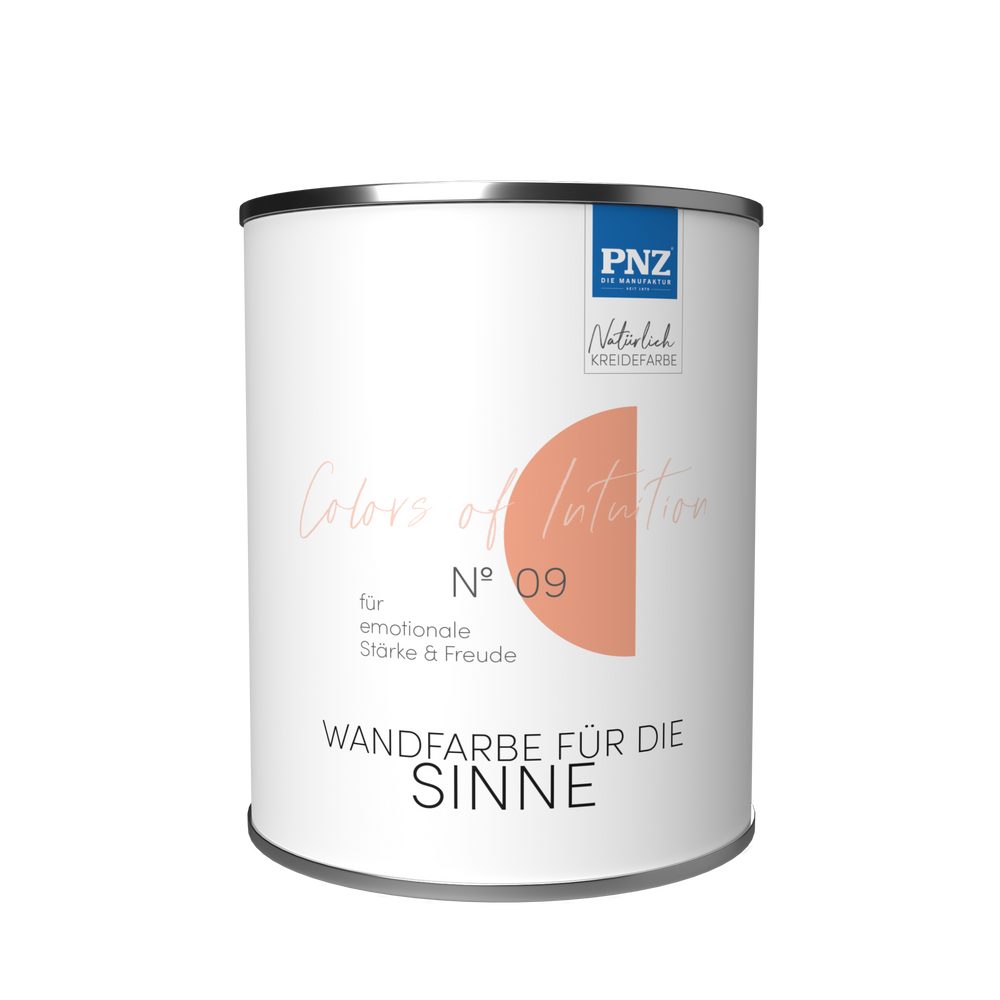 PNZ - Die Manufaktur Wandfarbe COLORS OF INTUITION, reine Silikatfarbe, hochdecken, große Farbtiefe