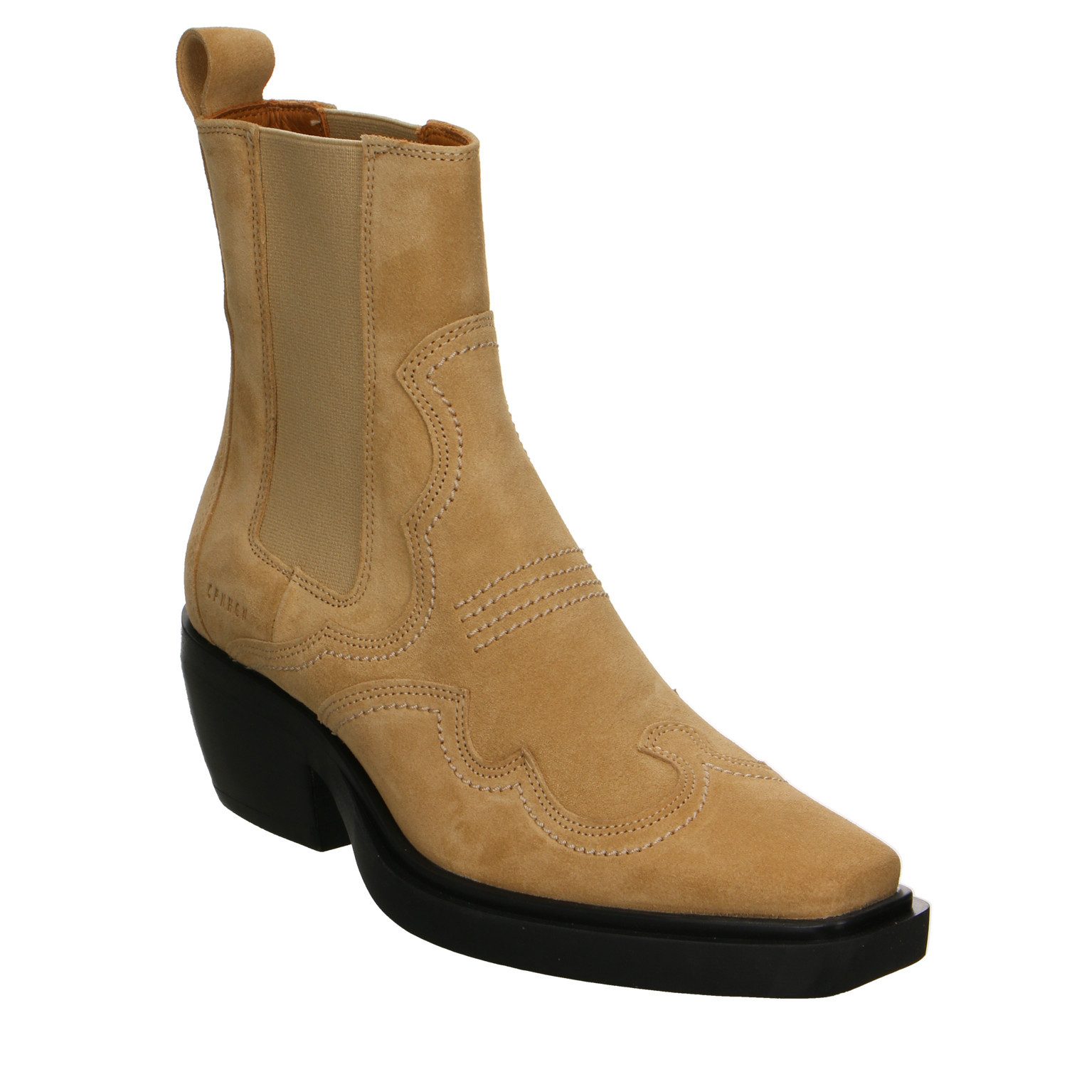 Copenhagen Studios Copenhagen Suede Sand Velour Westernstiefel beige Stiefelette