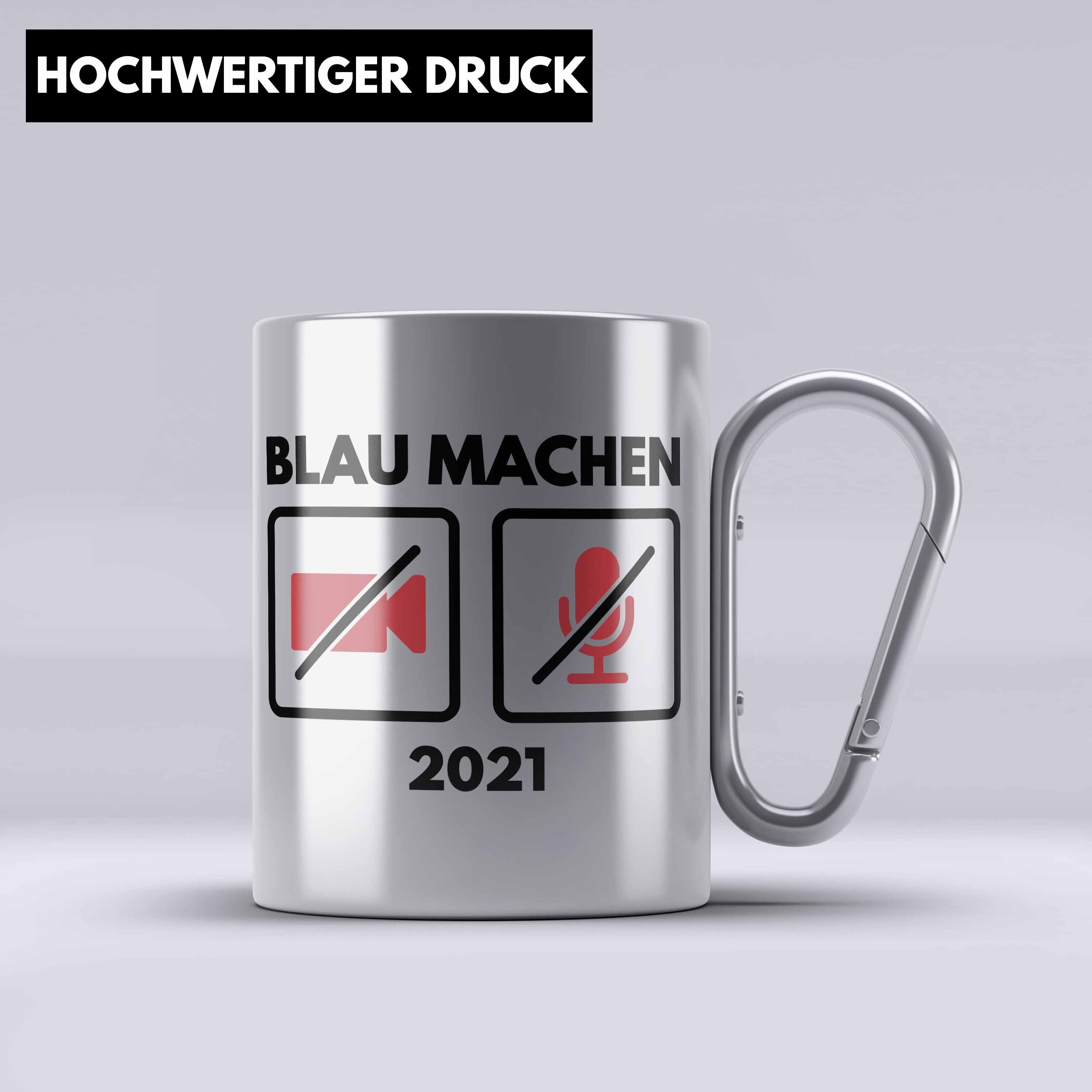 Home Homeoffice Thermotasse Tasse 2022 Silber Edelstahl Office Lustige Blau Trendation Edelst Machen