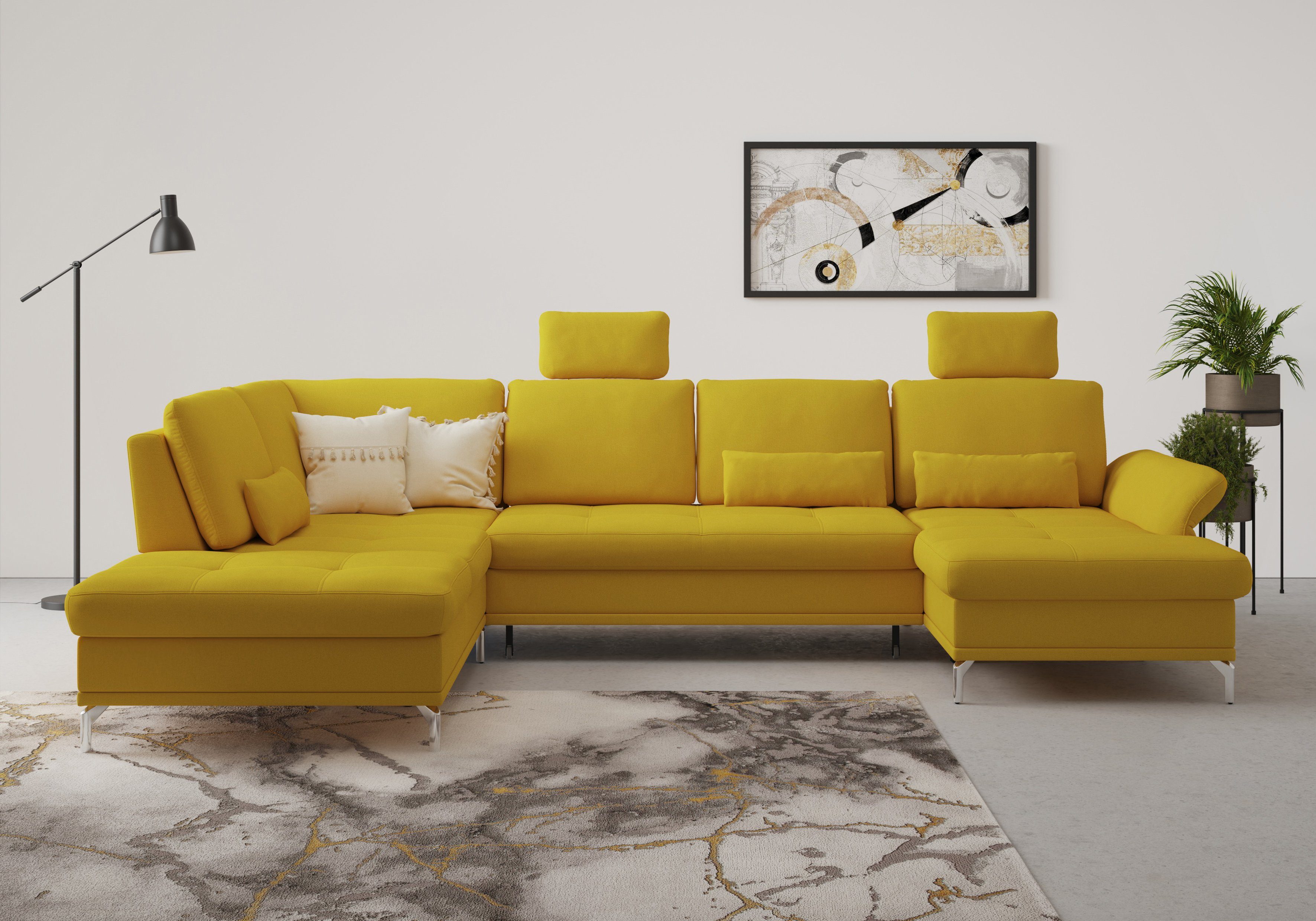 INOSIGN Wohnlandschaft "Palm Beach U-Form" Federkern, mit Sitztiefenverstel günstig online kaufen